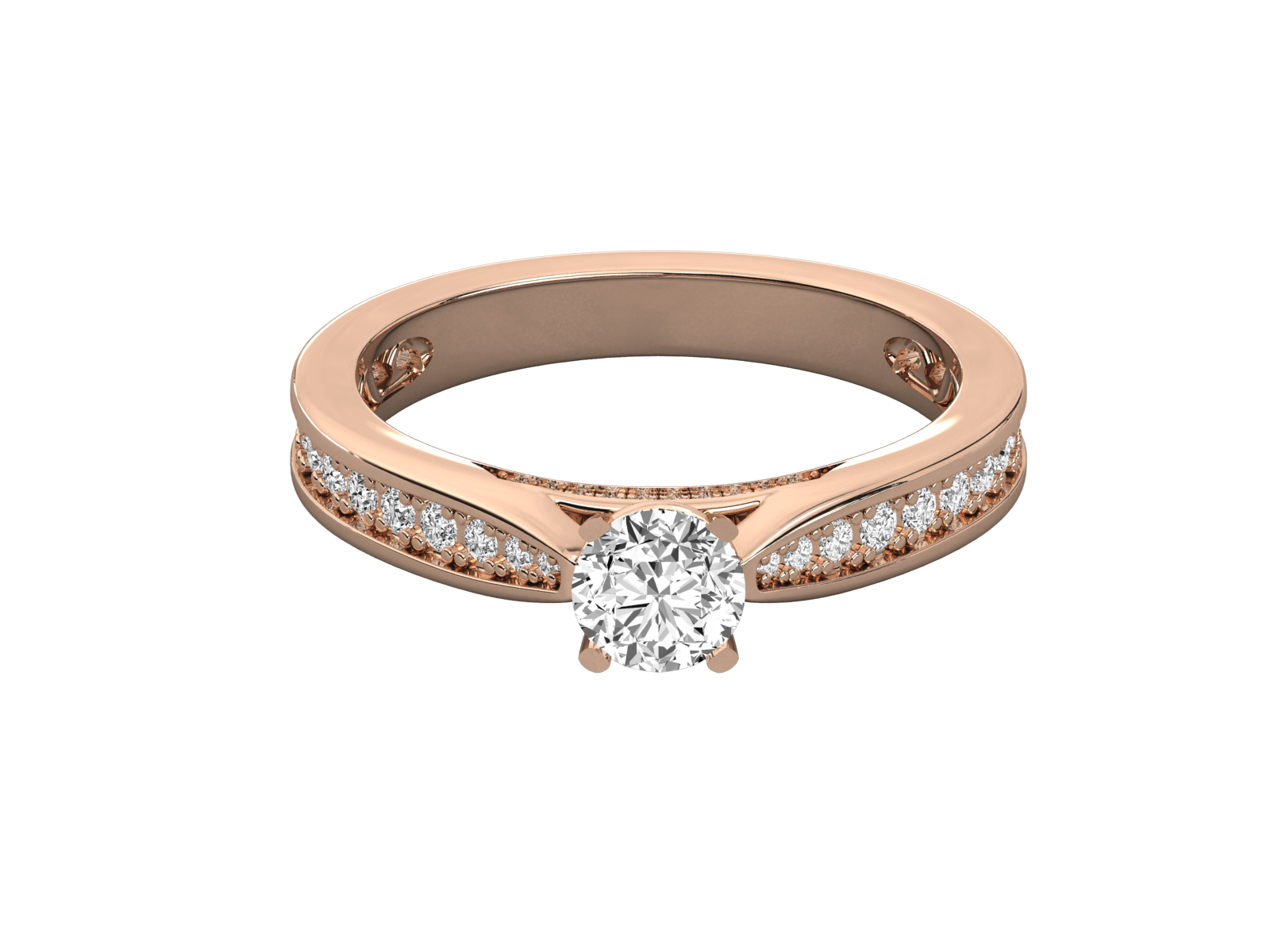 Keeva Jewels Round Diamond Solitaire Wedding Band - KJR5139