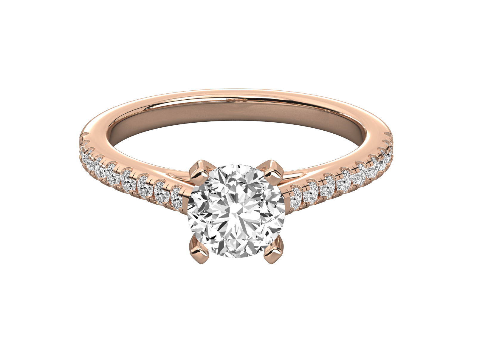 Keeva Jewels Round Diamond Micro prong Set Solitaire Ring - KJR5158