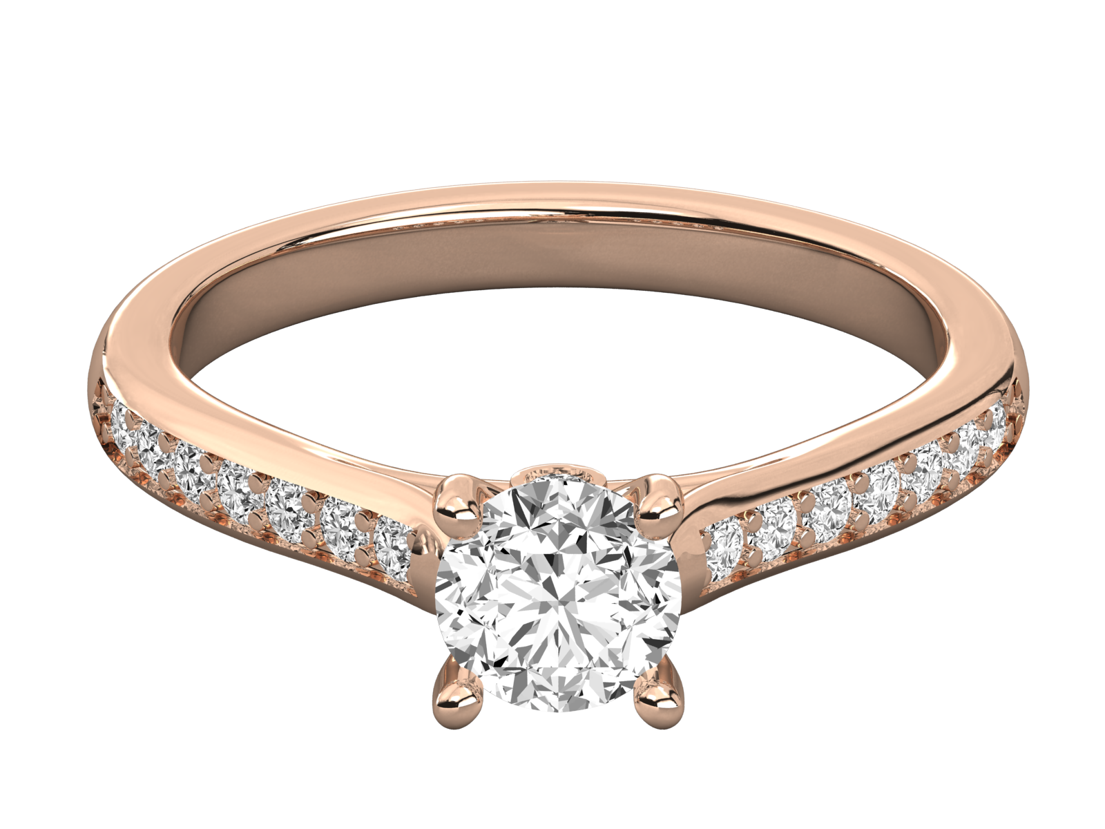 Keeva Jewels Round Diamond Lightwaight Prong Set Solitaire Ring - KJR5168