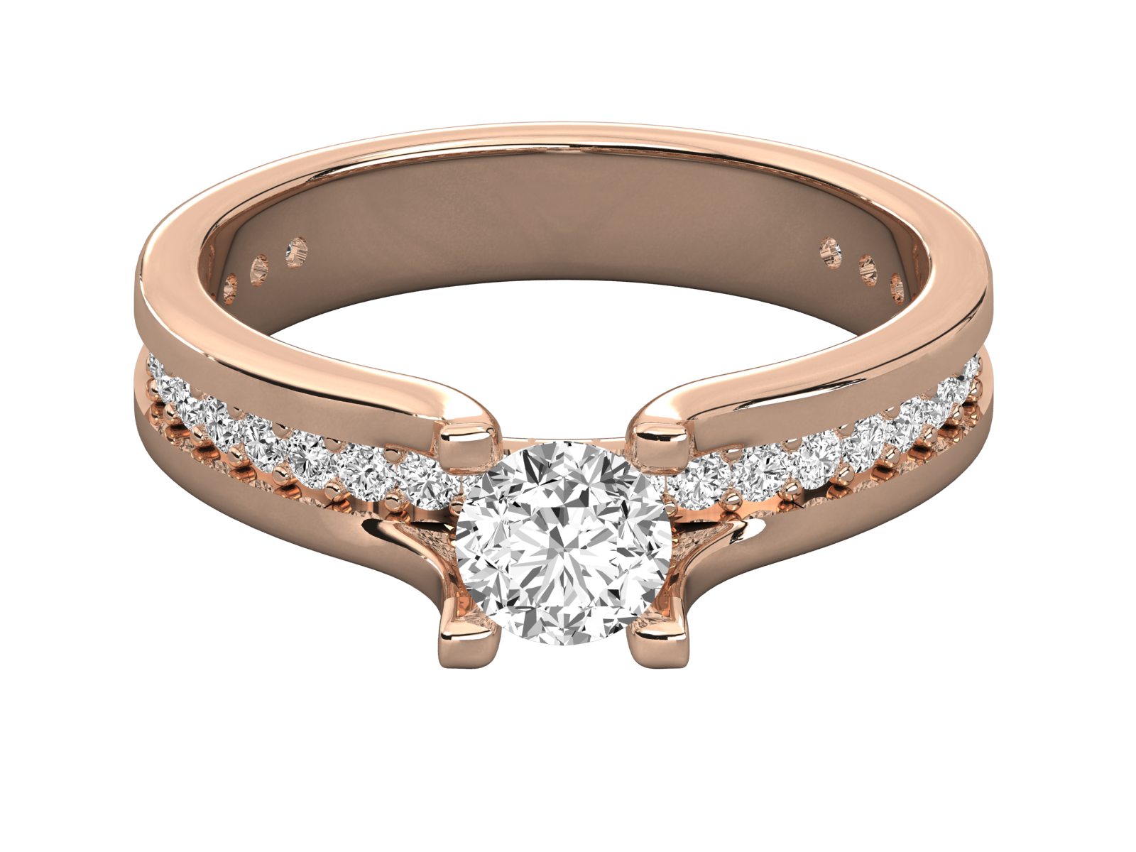 Keeva Jewels Mira Round Solitaire Engagement Diamond Ring - KJR5172