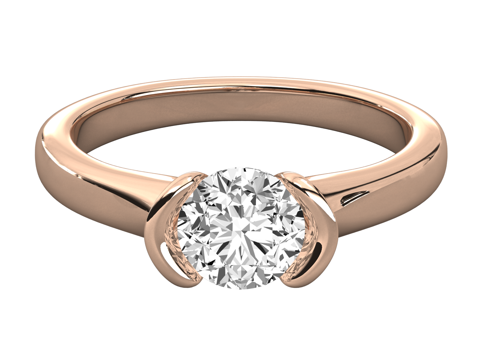 Keeva Jewels Round Diamond Solitaire Ring - KJR5176