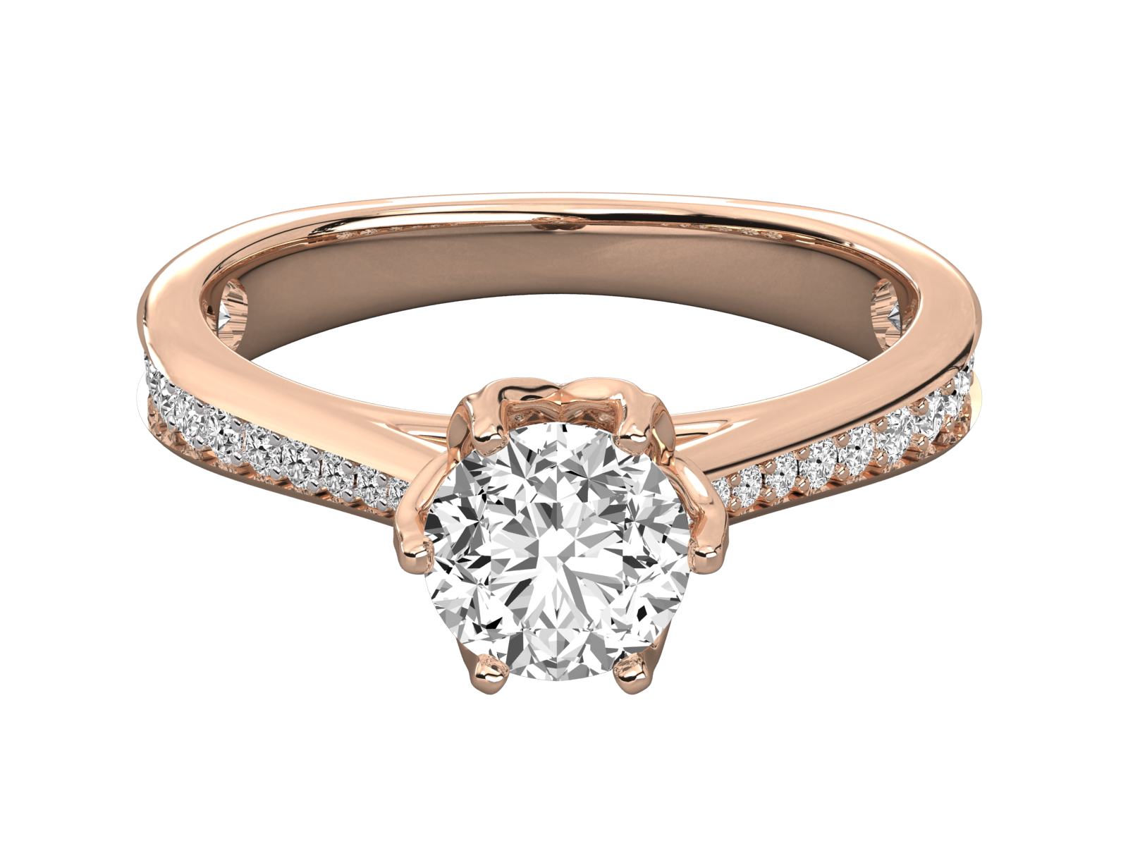 Keeva Jewels Round Diamond Designer Solitaire Wedding Ring - KJR5182