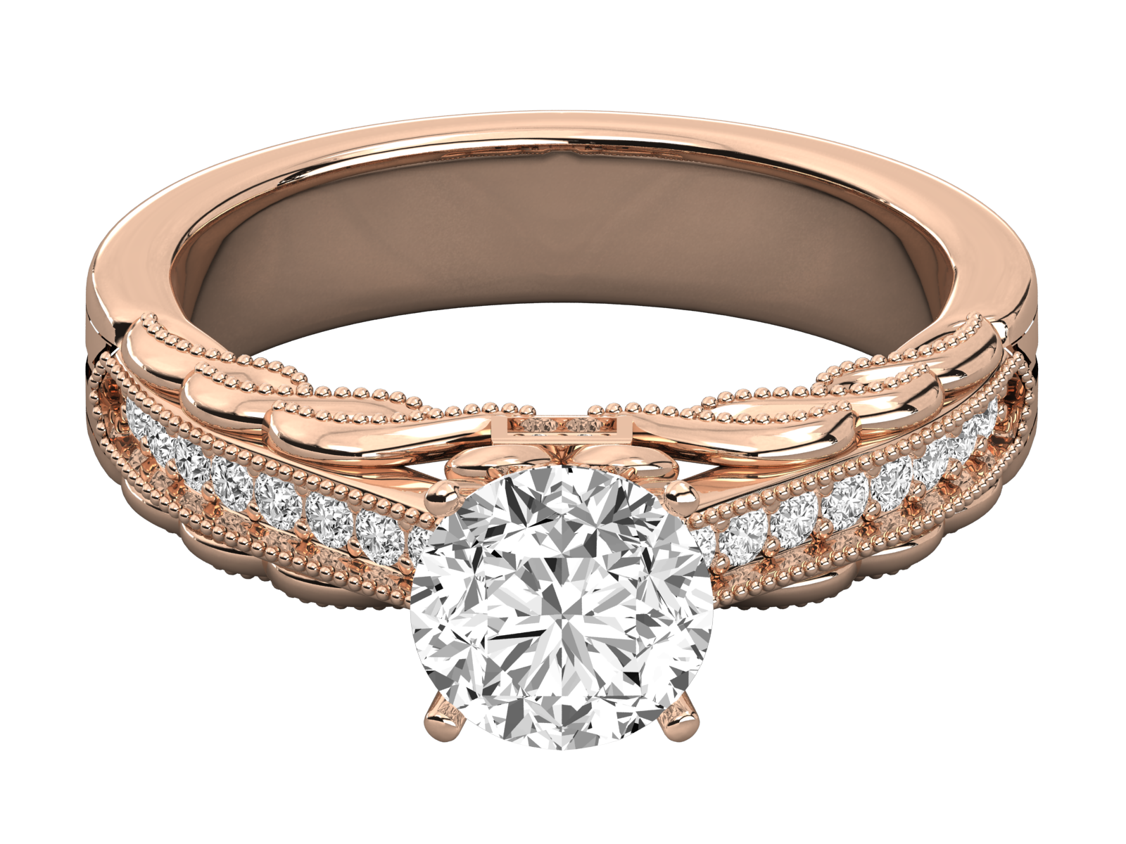 Keeva Jewels Round Diamond Loop Round Engagement Ring - KJR5188