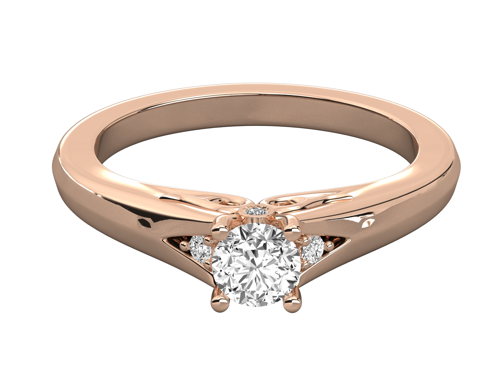 Keeva Jewels Round Diamond 3 Stone Solitaire Wedding Ring - KJR5190