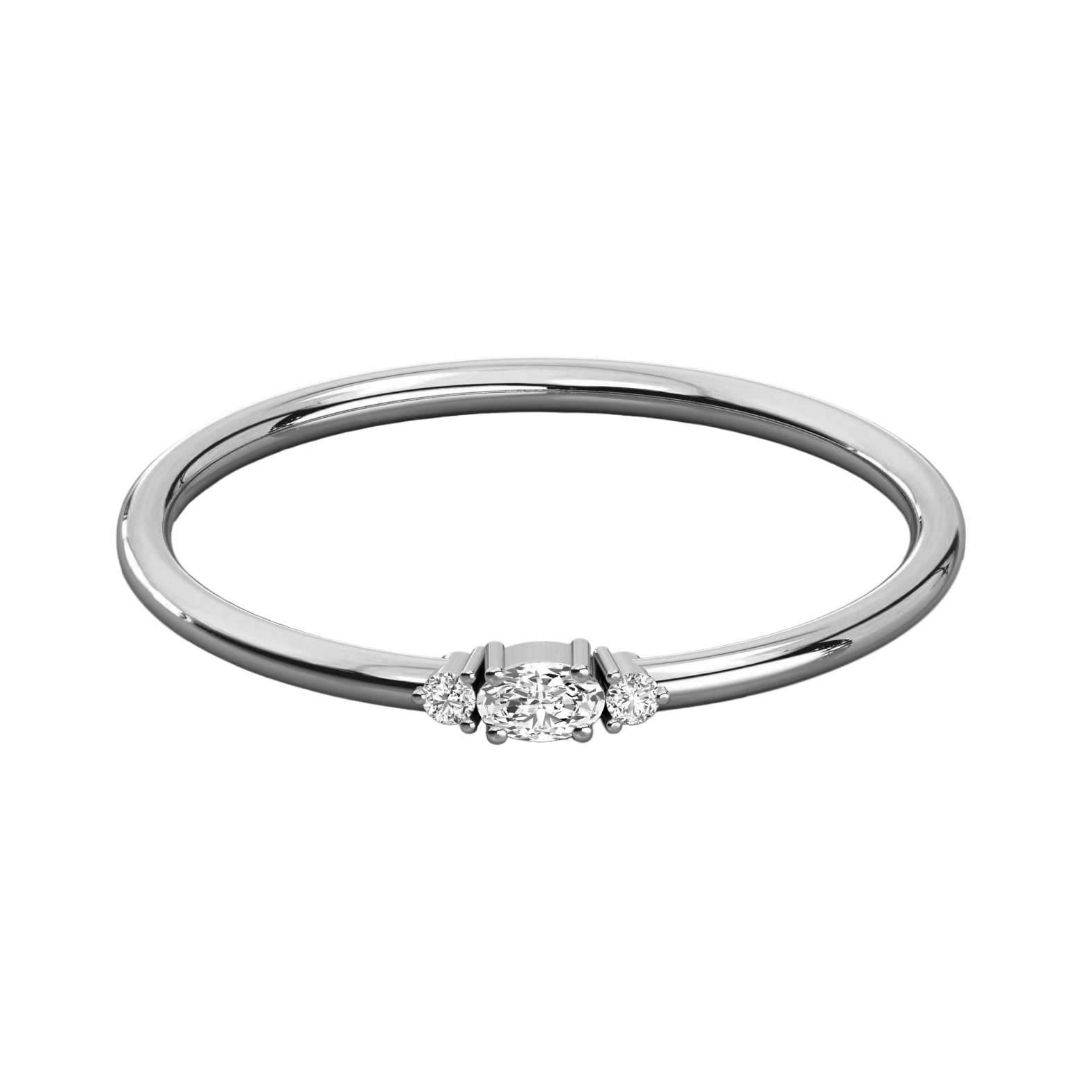 Keeva Jewels Oval And Round Diamond Wedding Band - KJR5319