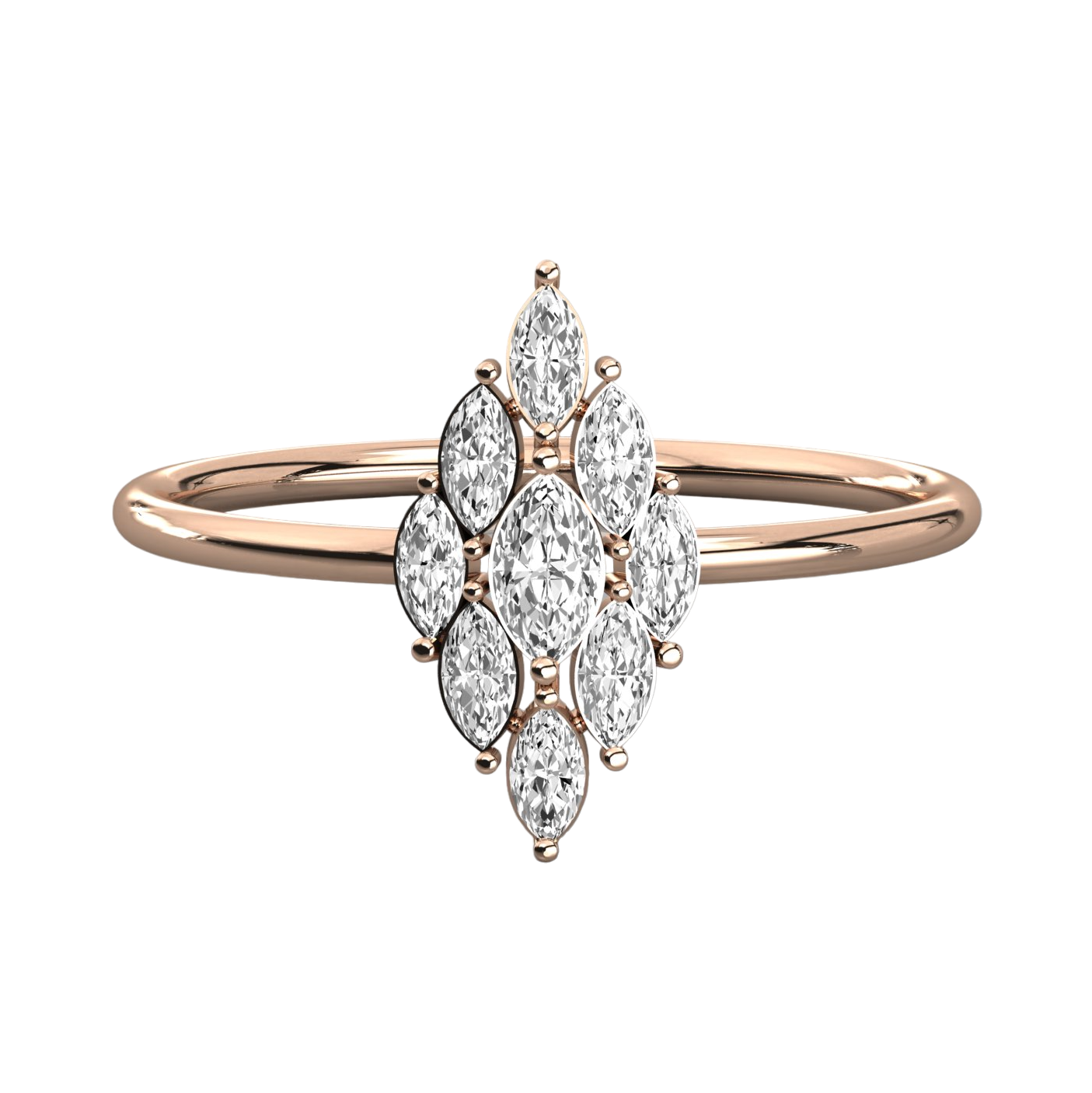 Keeva Jewels Marquise Diamond Designer Wedding Band - KJR5370