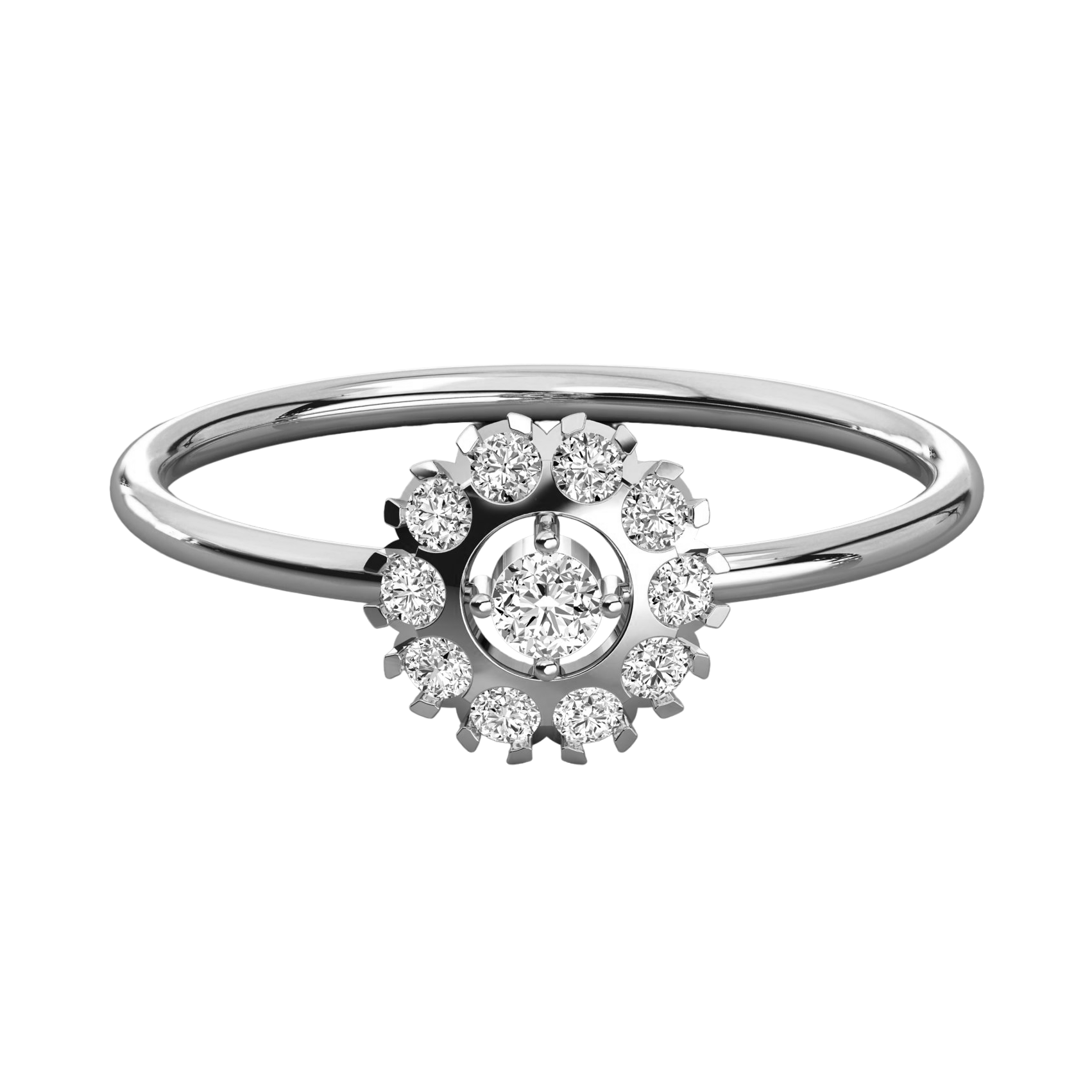 Keeva Jewels Round Diamond Floral Desing Wedding Band - KJR5391