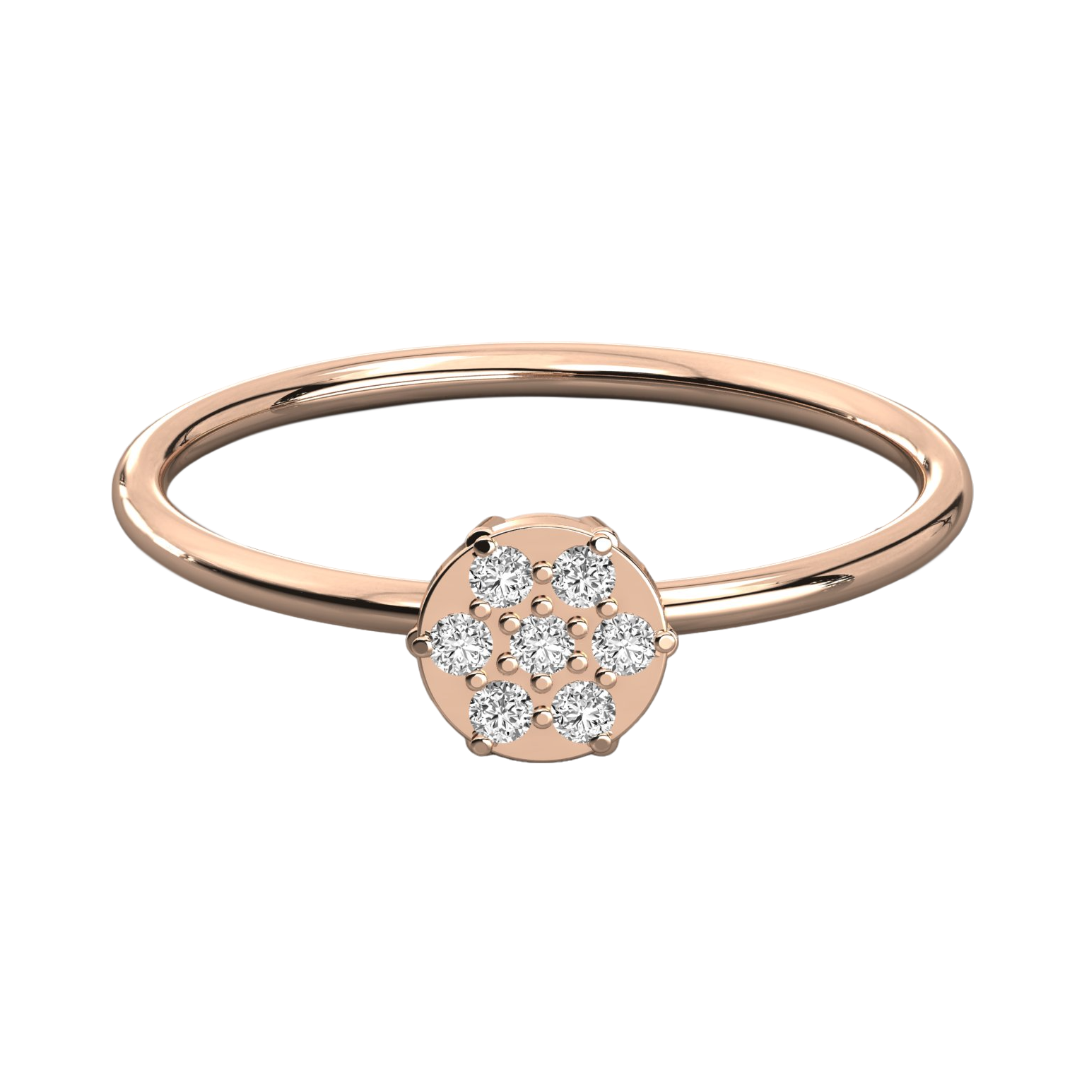 Keeva Jewels Round Diamond Halo Design Wedding Band - KJR5414