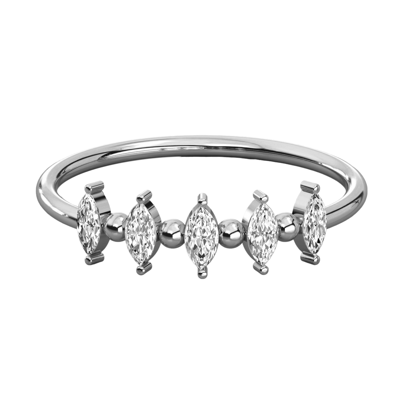 Keeva Jewels Round And Marquise Diamond New Desing Wedding Band - KJR5431