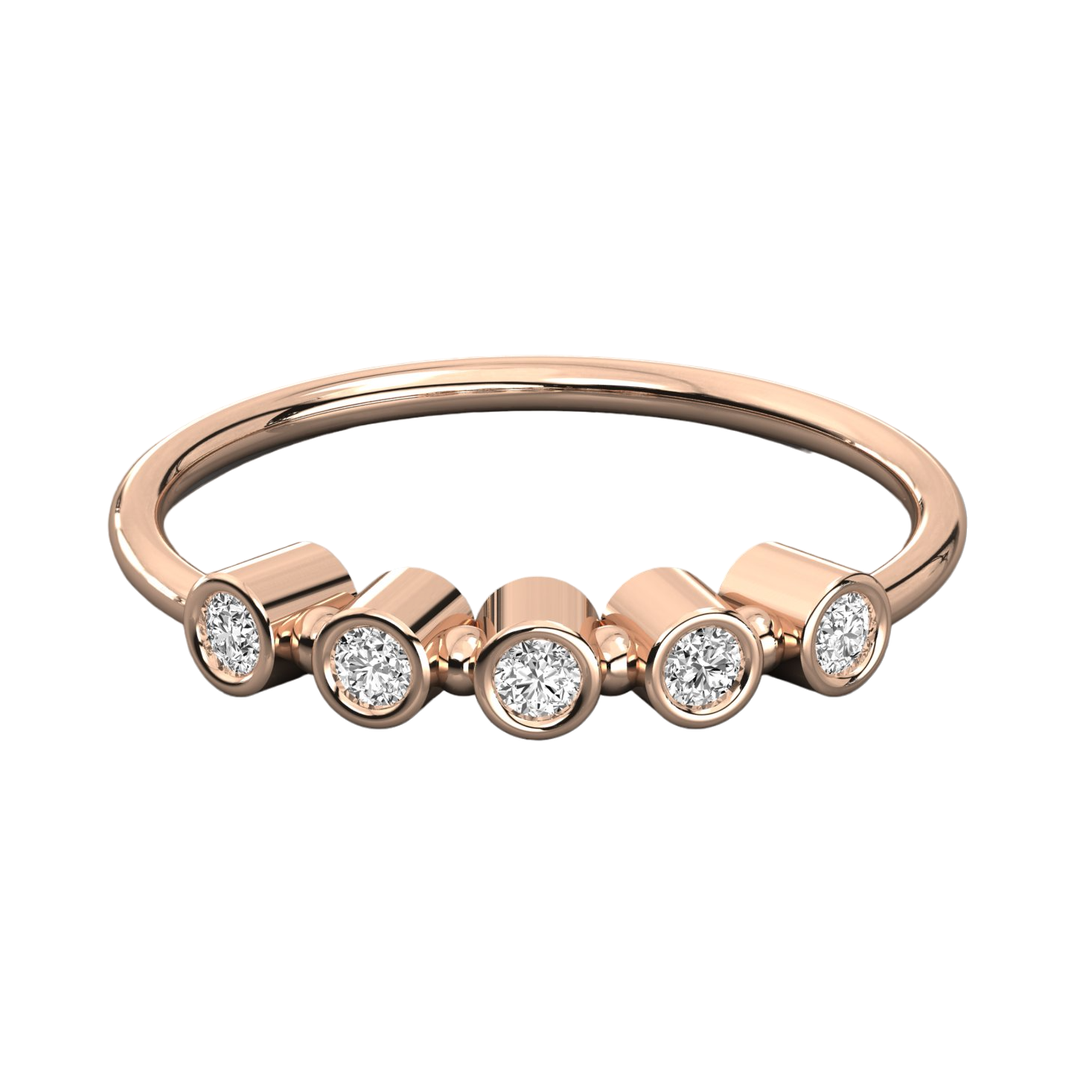 Keeva Jewels Round Diamond  Bubble Desing Wedding Band - KJR5432