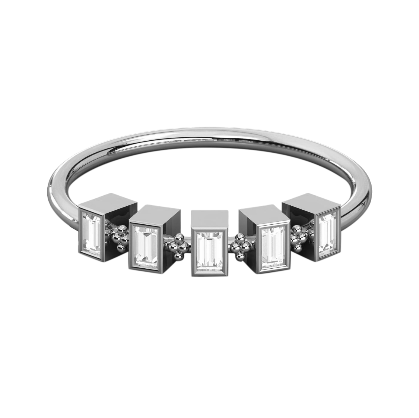 Keeva Jewels Baguette Diamond Desinger Wedding Band - KJR5435