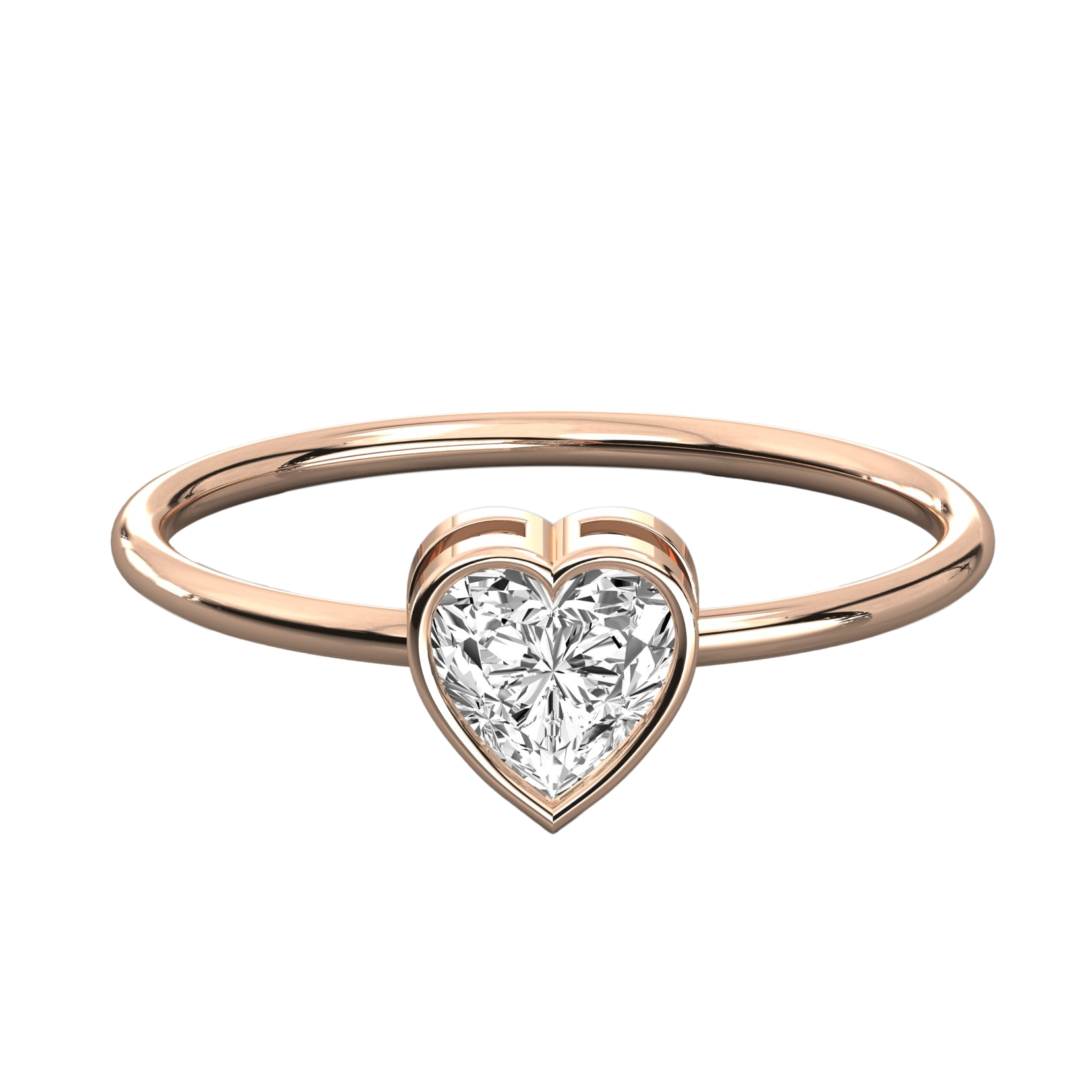 Keeva Jewels Heart Shape Diamond Unique Wedding Band - KJR5442