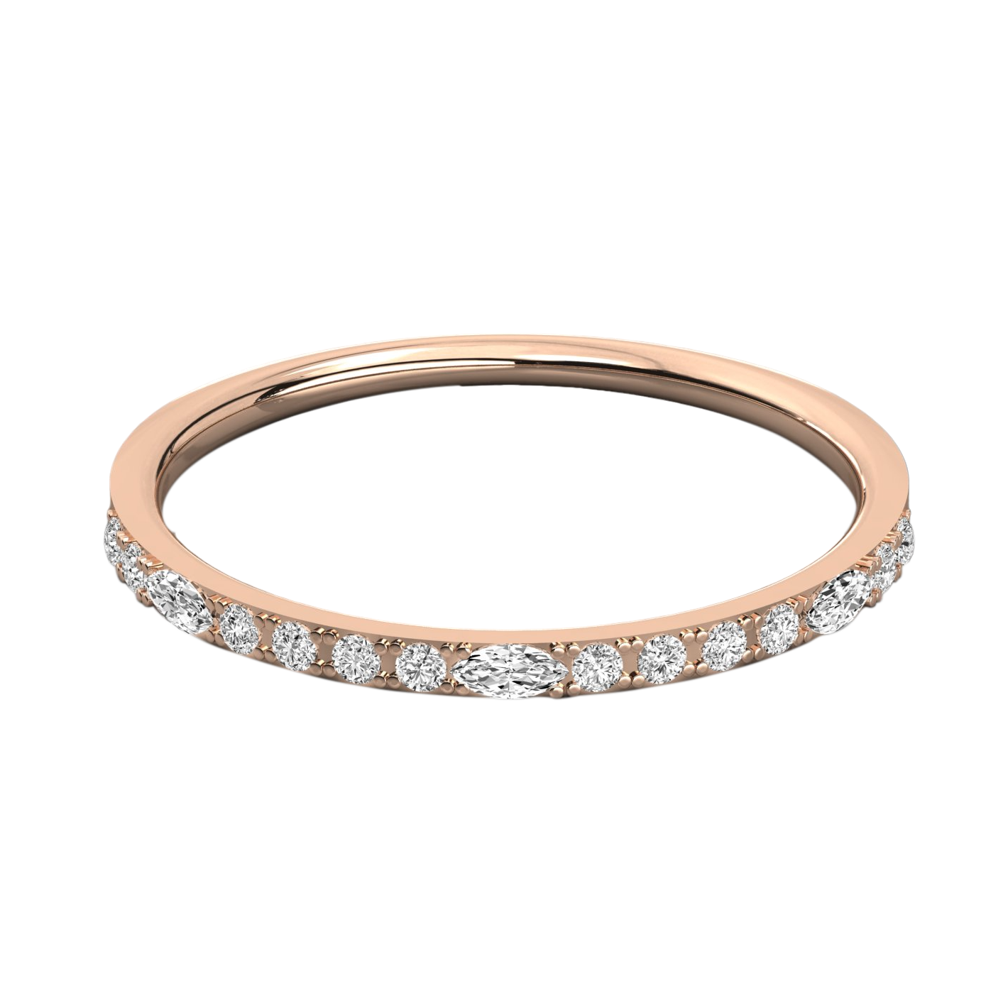 Keeva Jewels Round And Marquise Diamond Designer Wedding Band - KJR5478