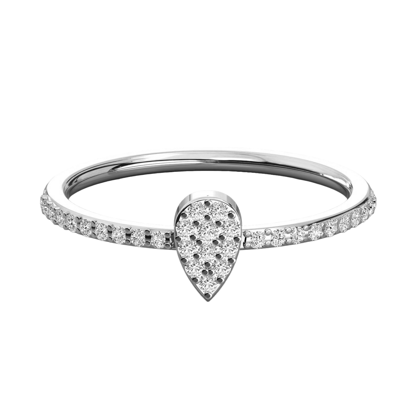 Keeva Jewels Round Diamond Pear Desig Wedding Band - KJR5497