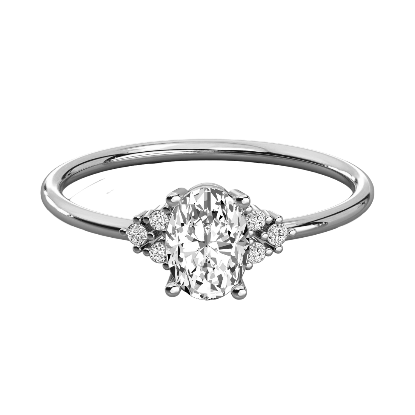 Keeva Jewels Round And Oval Diamond Unique Design Wedding Band - KJR5503