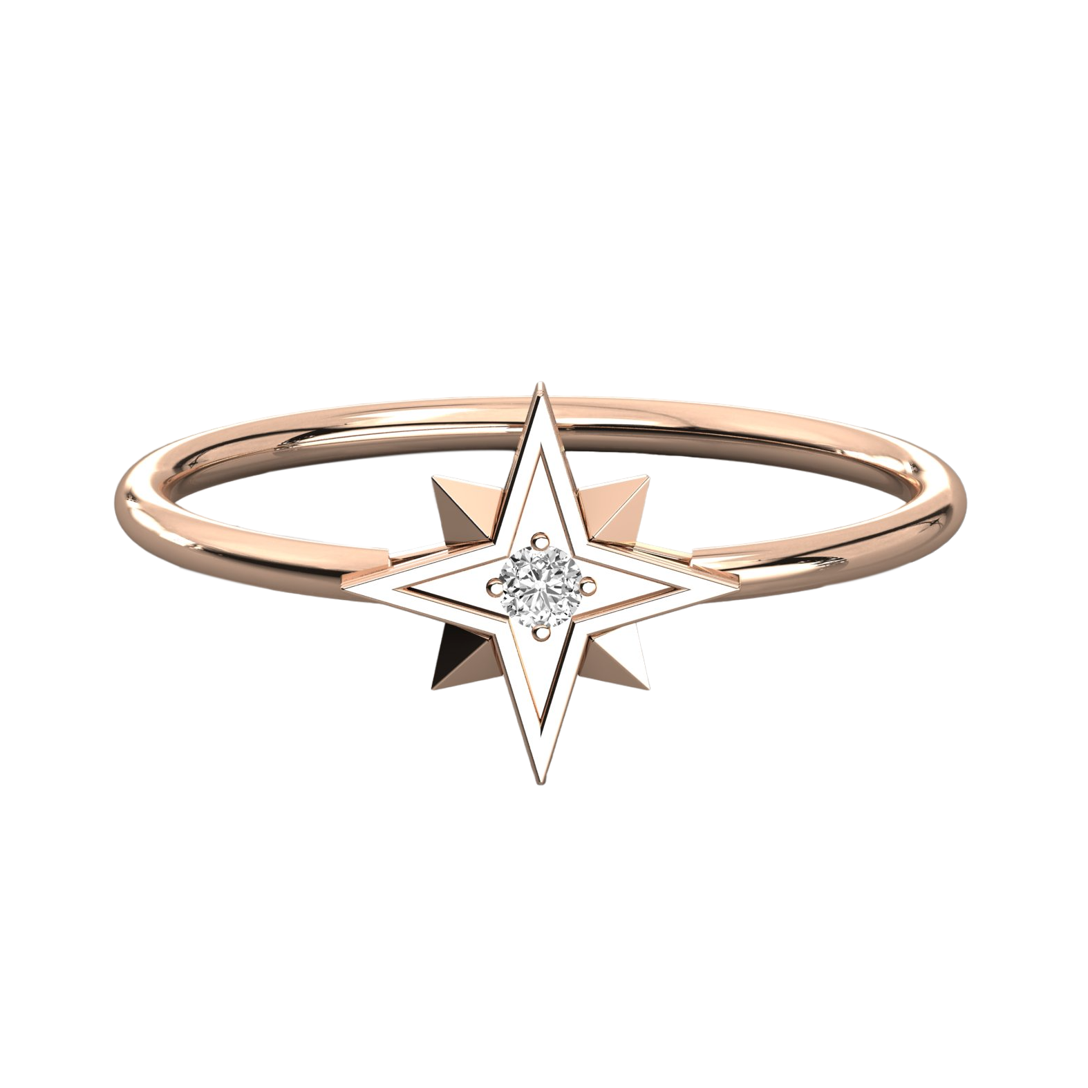 Keeva Jewels Round Diamond Star Design Wedding Band - KJR5509