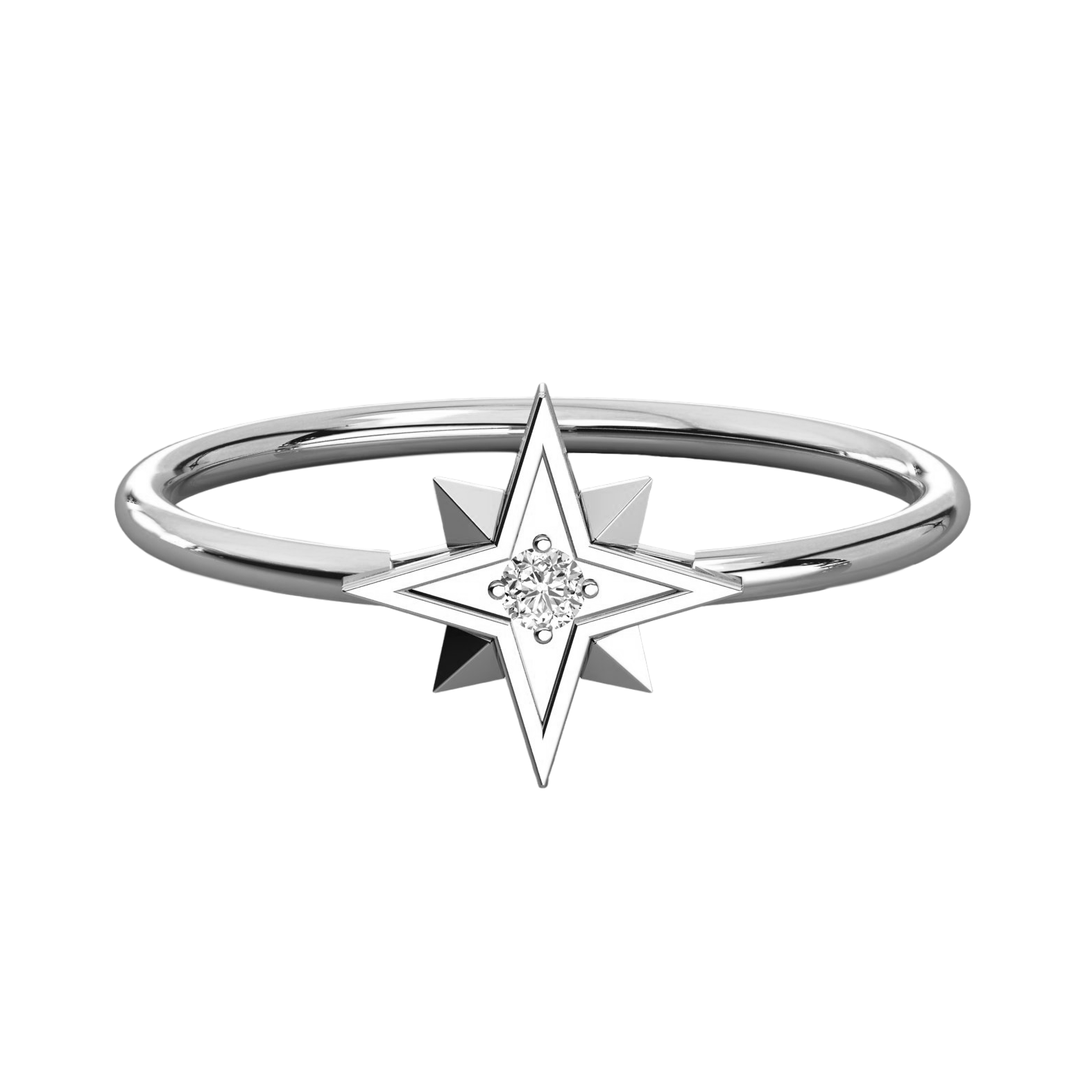 Keeva Jewels Round Diamond Star Design Wedding Band - KJR5509