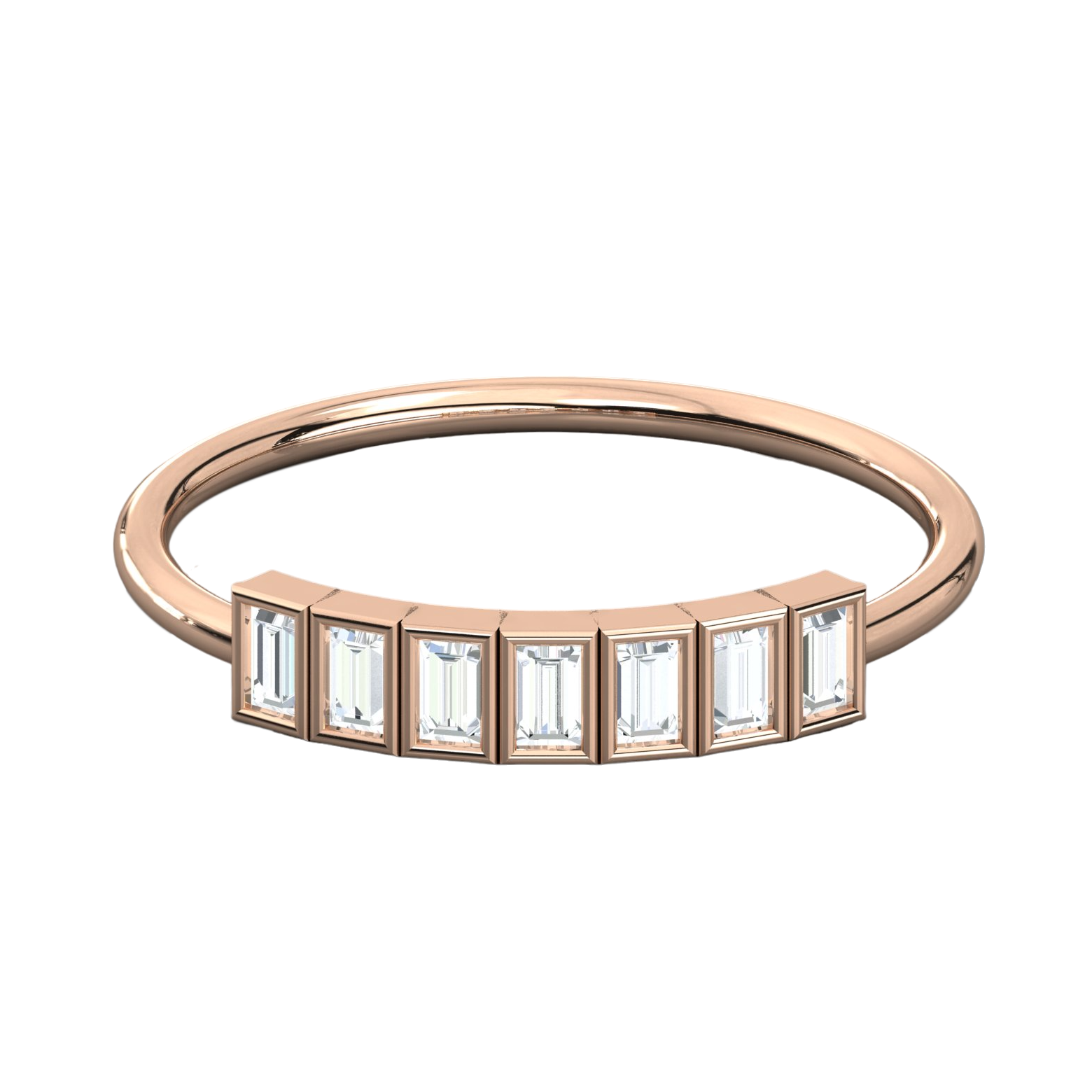 Keeva Jewels Baguette Diamond Wedding Band - KJR5540