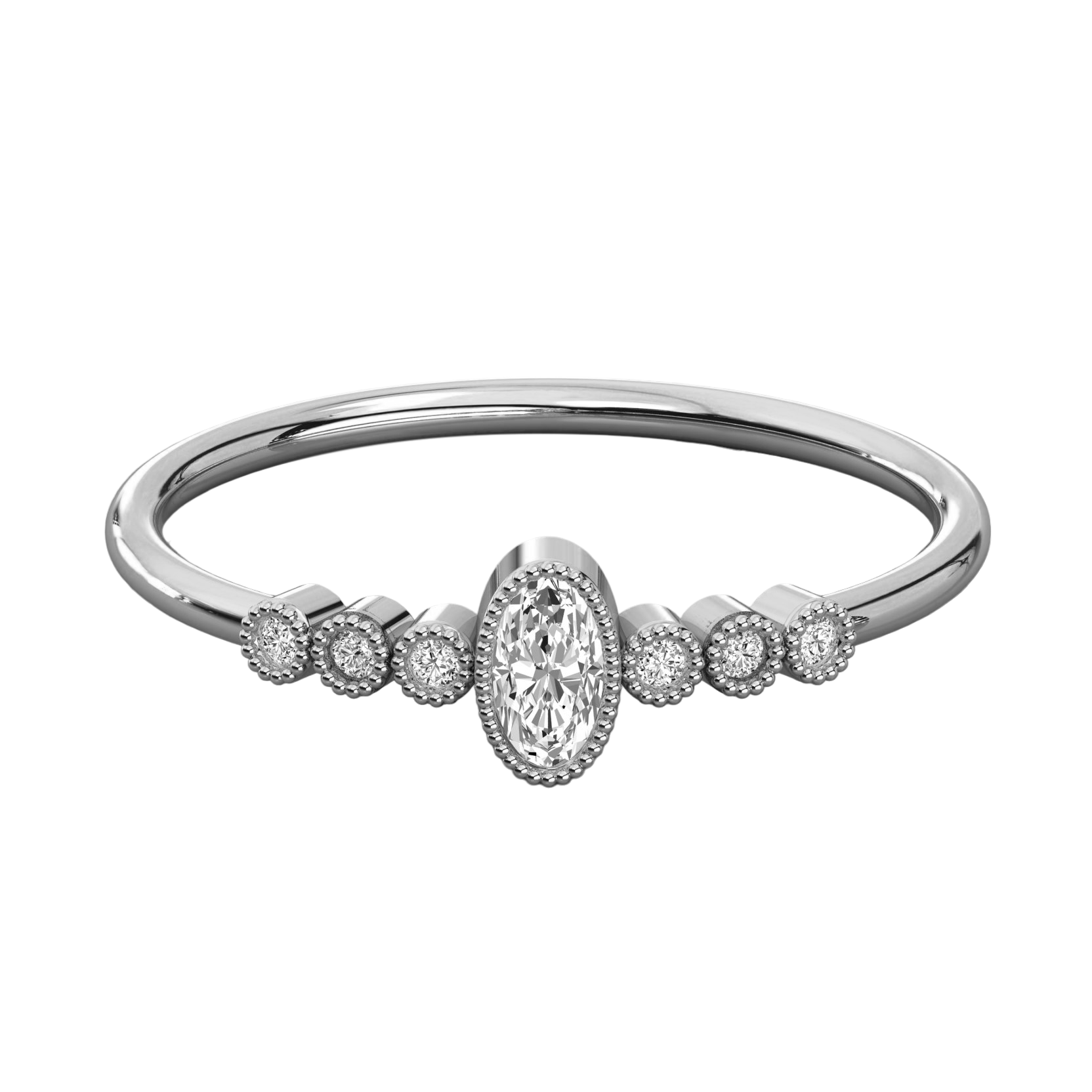 Keeva Jewels Round And Oval Diamond Wedding Band - KJR5543