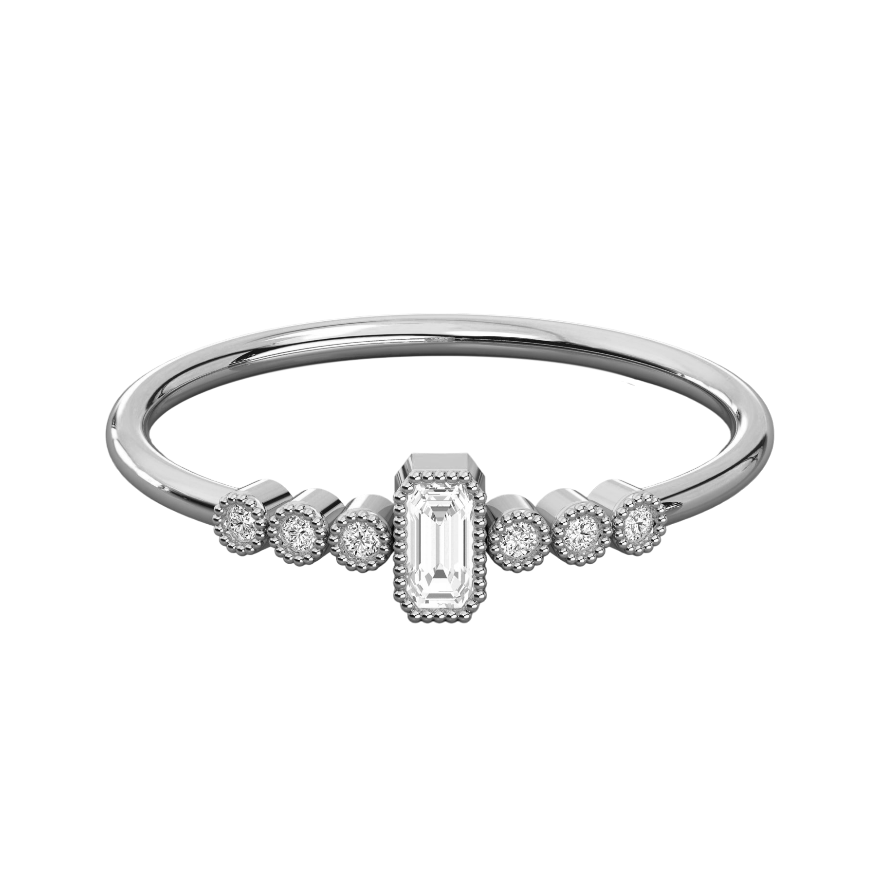 Keeva Jewels Round And Baguette Diamond Wedding Band - KJR5548