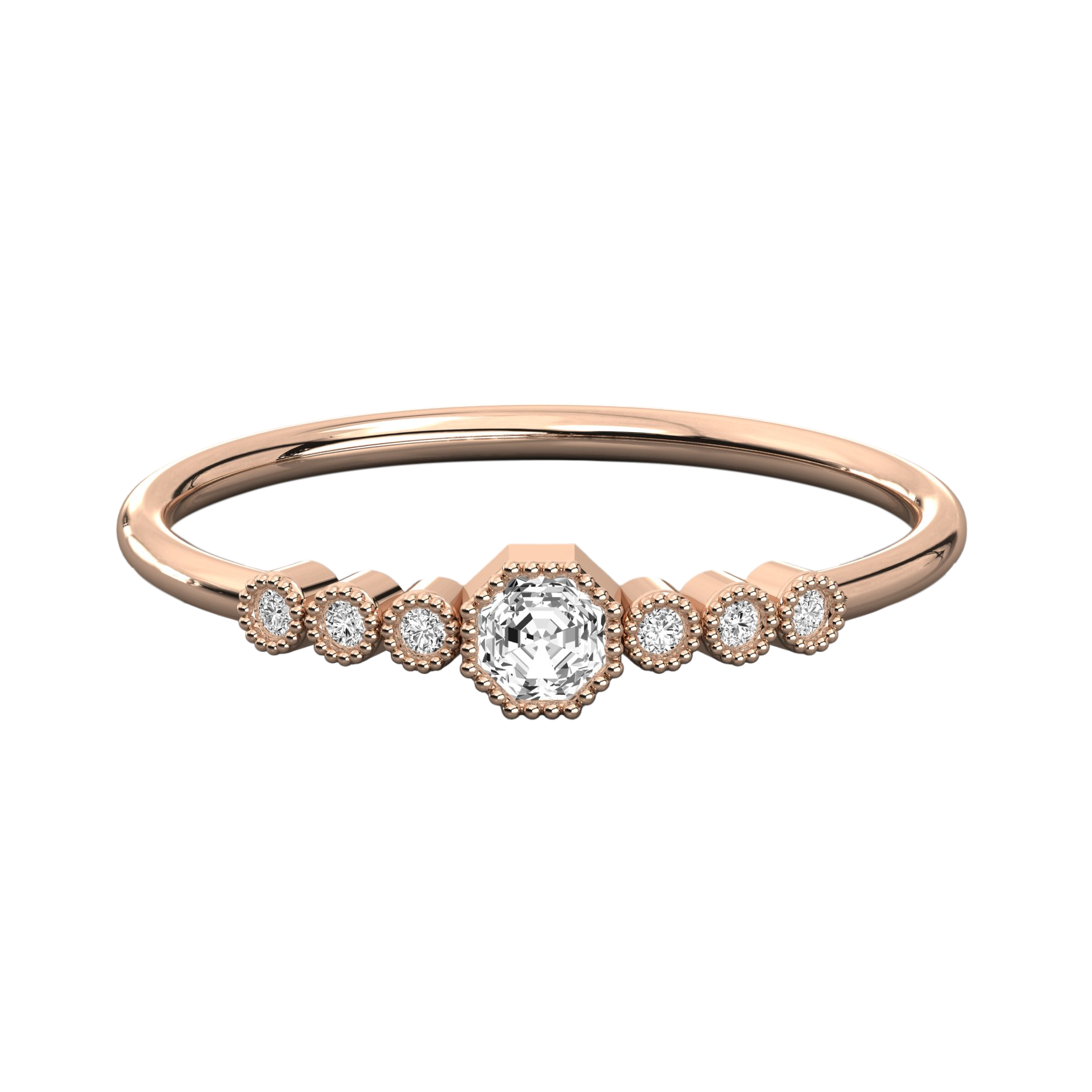 Keeva Jewels Round And Radiant Diamond Wedding Band - KJR5549