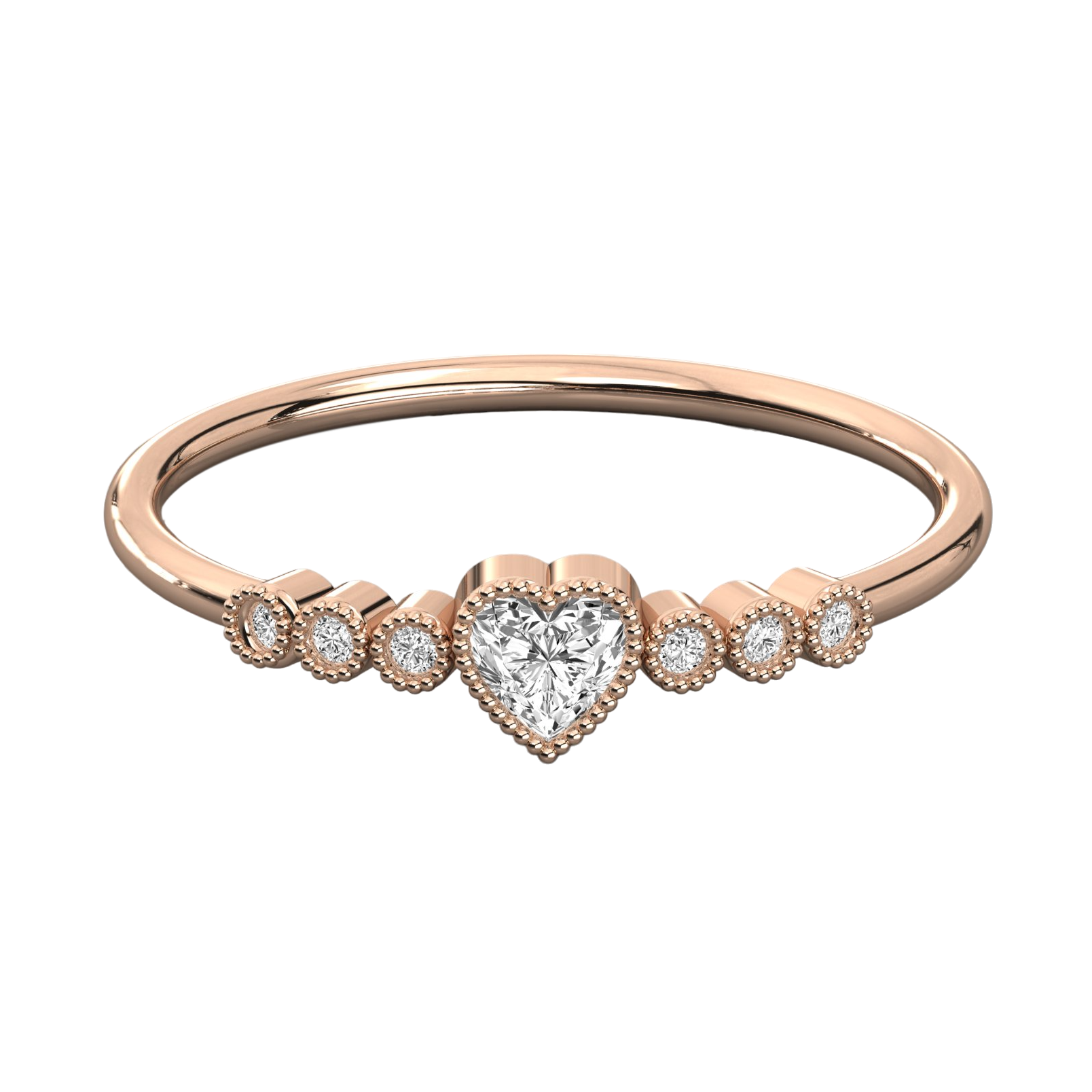 Keeva Jewels Round And Heart Shape Diamond Wedding Band - KJR5551