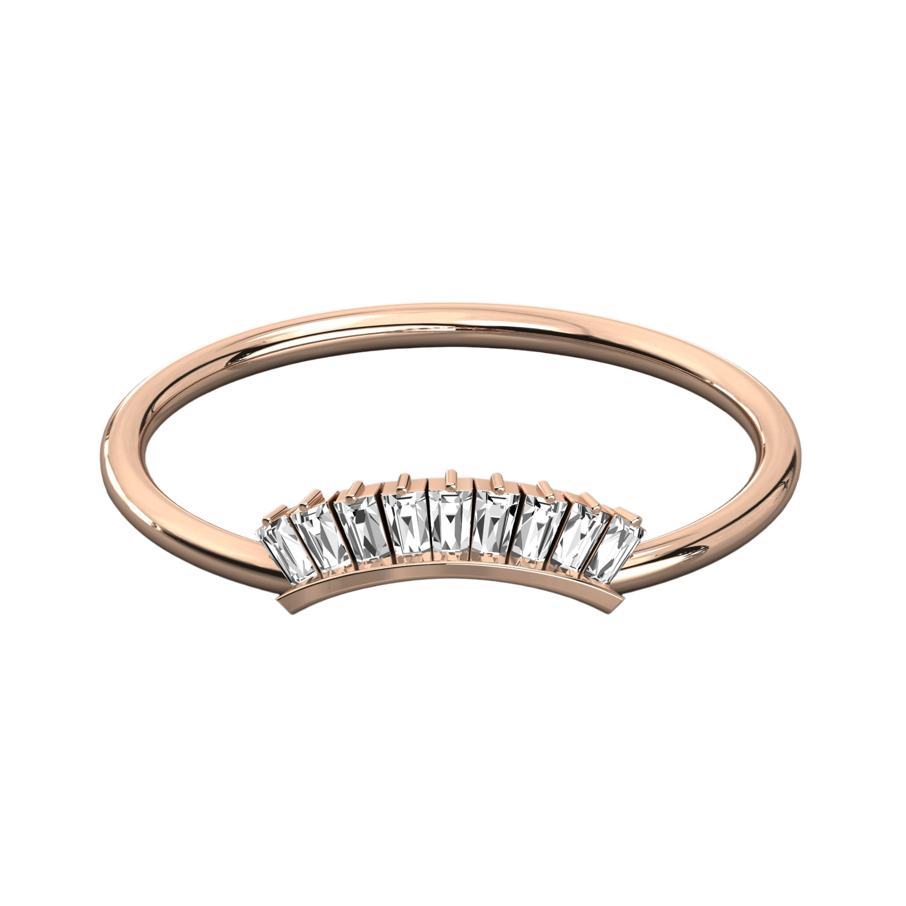 Keeva Jewels Baguette Diamond Wedding Band - KJR5594