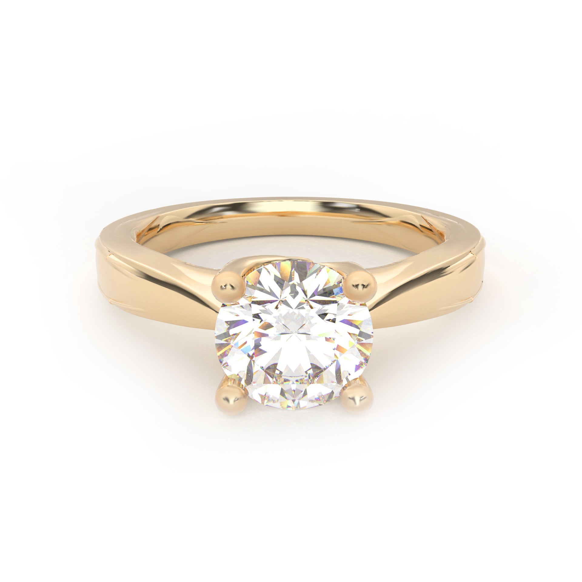 Keeva Jewels Round Diamond Solitaire Ring- KJR7508