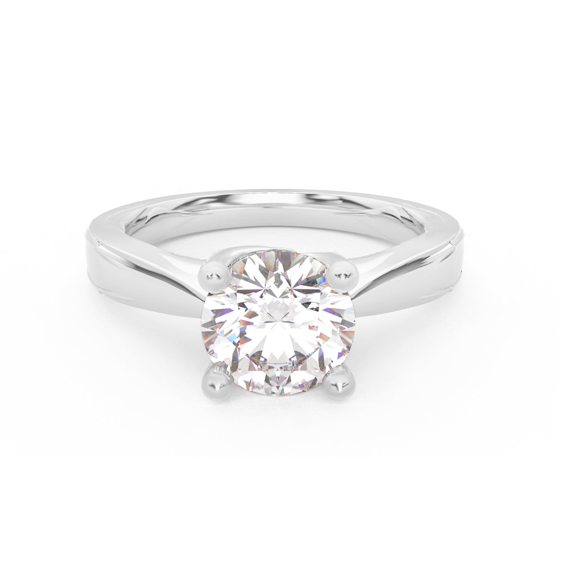 Keeva Jewels Round Diamond Solitaire Ring- KJR7508