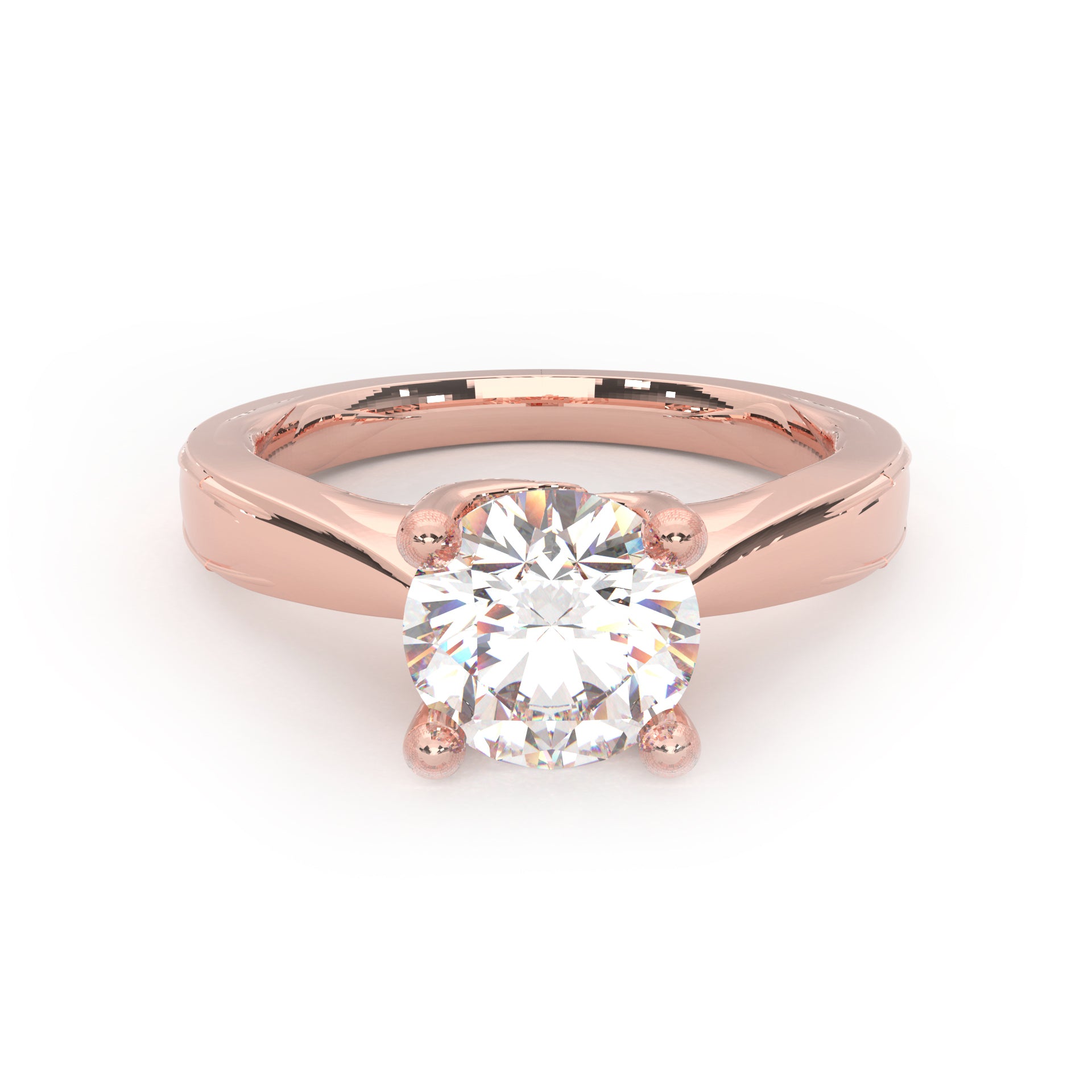 Keeva Jewels Round Diamond Solitaire Ring- KJR7508