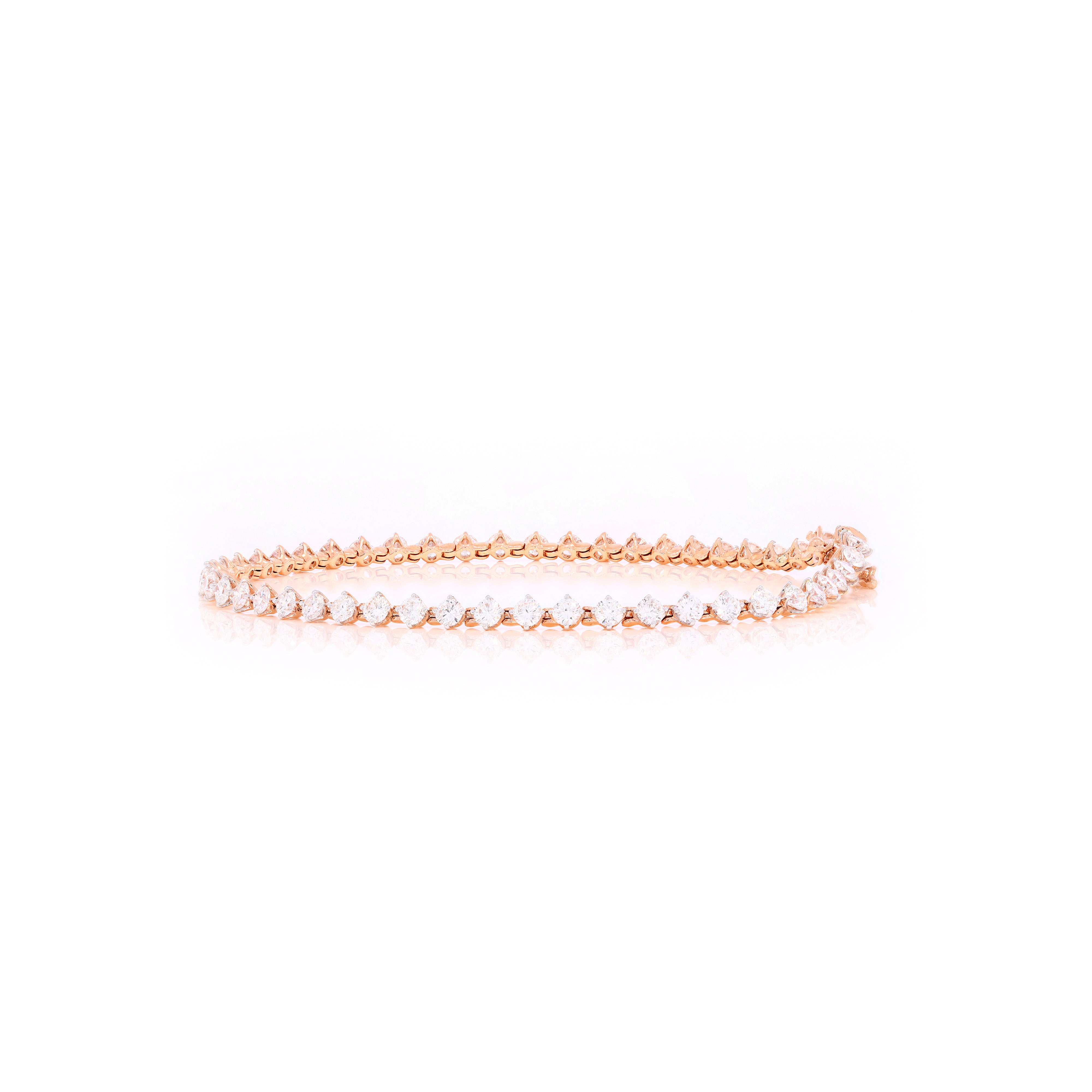 Keeva Jewels Classic Round Cut Diamond Tennis Bracelet - KJB3964