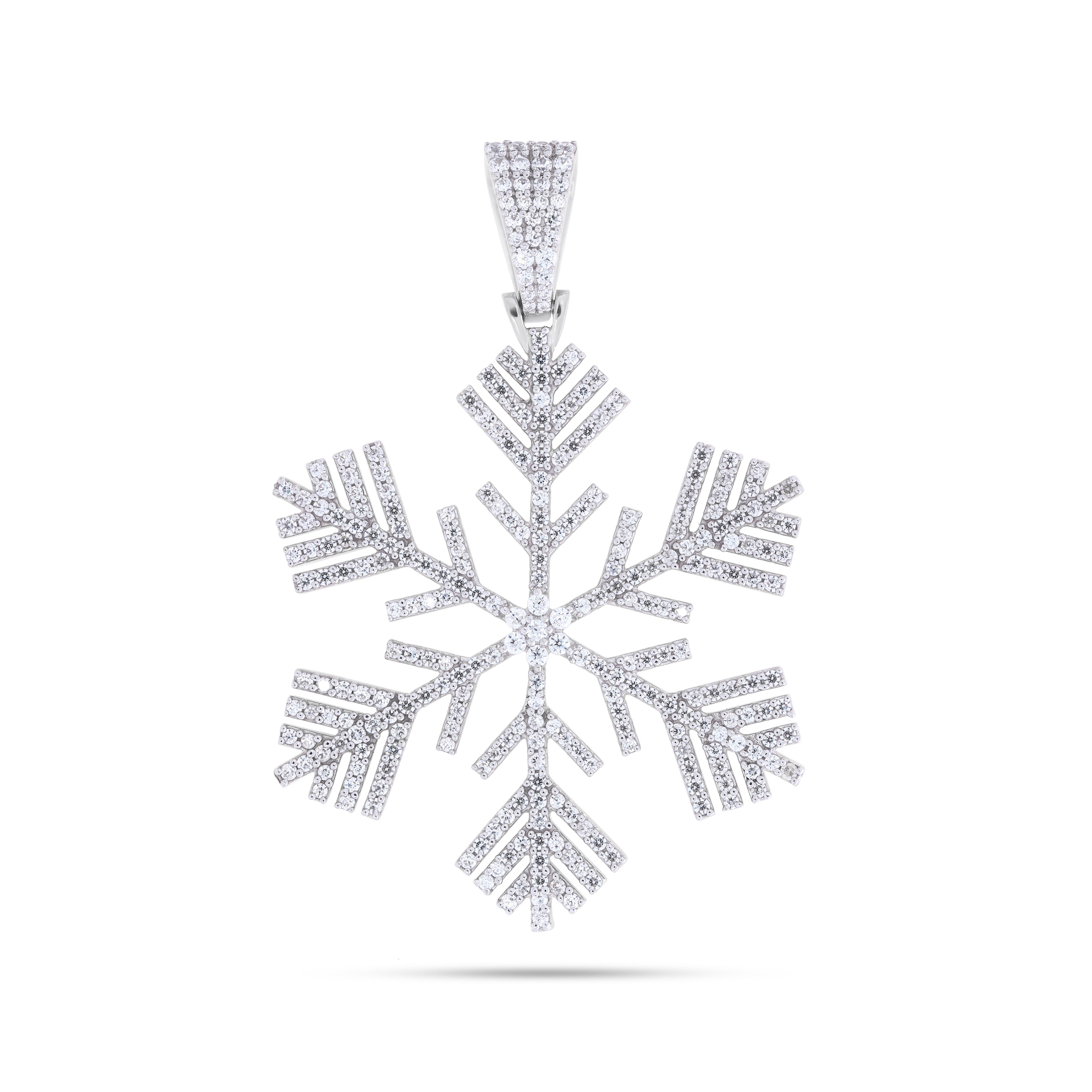 Keeva Jewels Round Diamond Snowflake Pendant- PD-0467