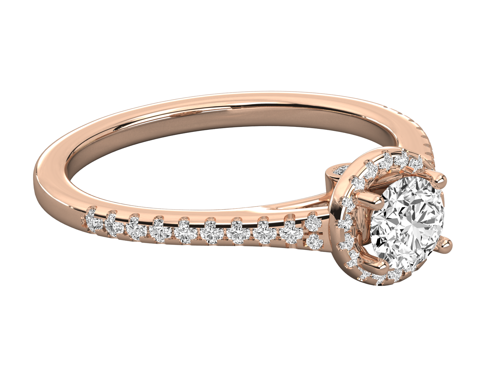 Keeva Jewels Round Diamond Halo Engagement Ring - KJR5114