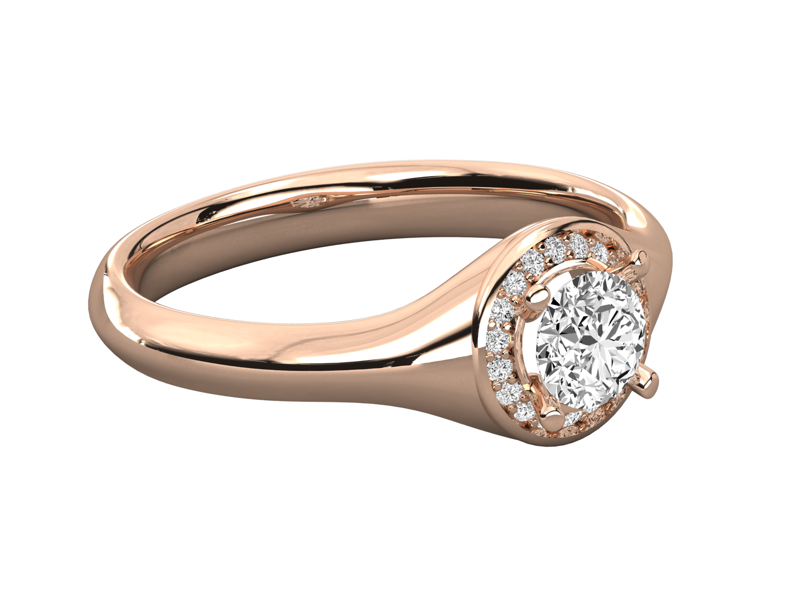 Keeva Jewels Round Diamond Halo Engagement Ring - KJR5105