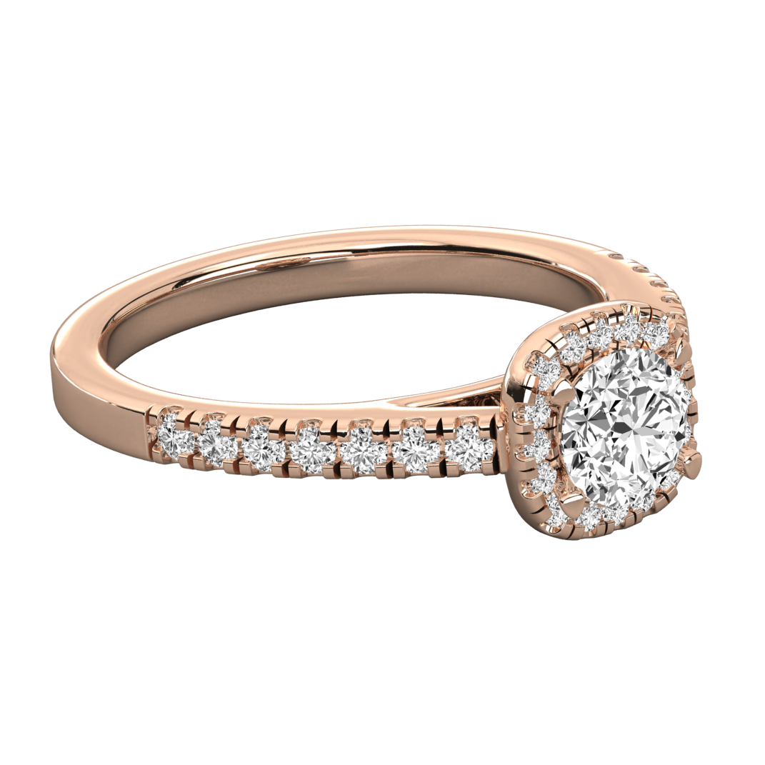 Keeva Jewels Round Diamond Halo Engagement Ring - KJR5090