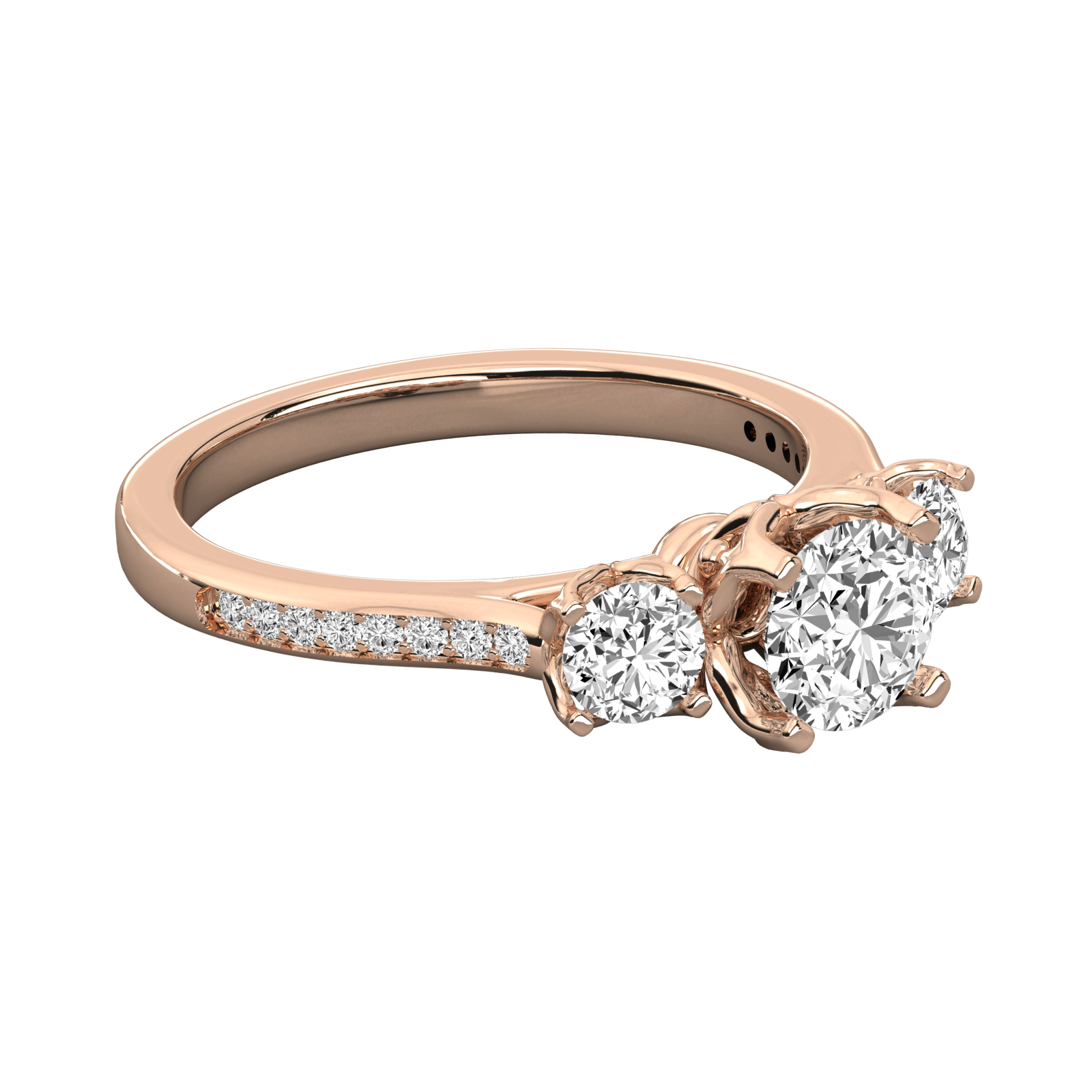 Keeva Jewels Round Cut Diamond 3 Stone Engagement Ring - KJR5035