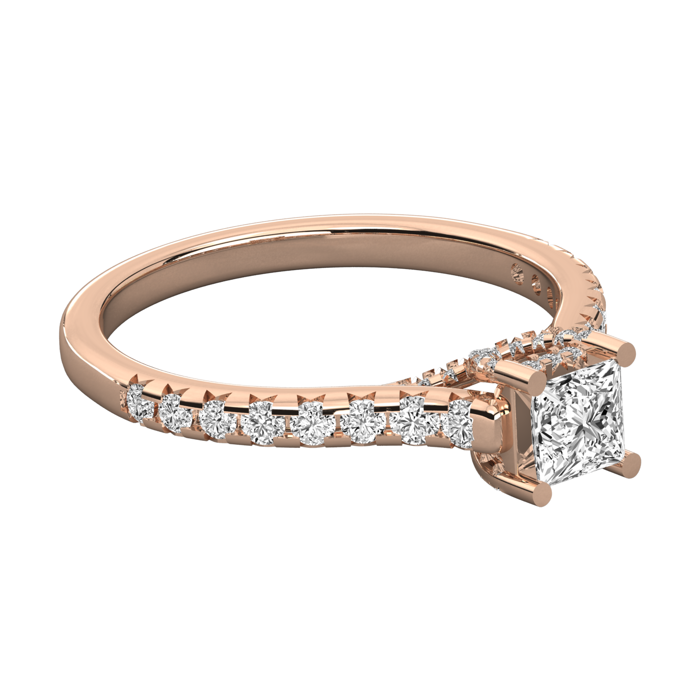 Keeva Jewels Princess And Round Cut Diamond Wedding Band - KJR5064