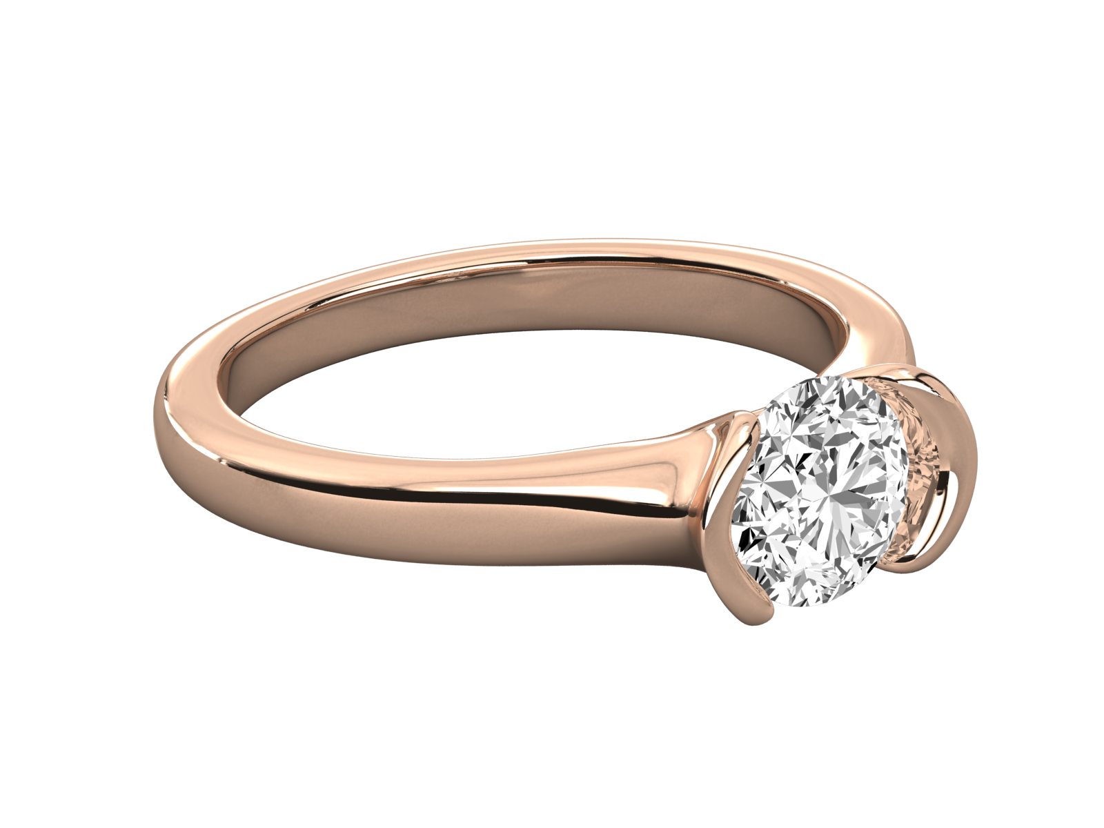 Keeva Jewels Round Diamond Solitaire Ring - KJR5176