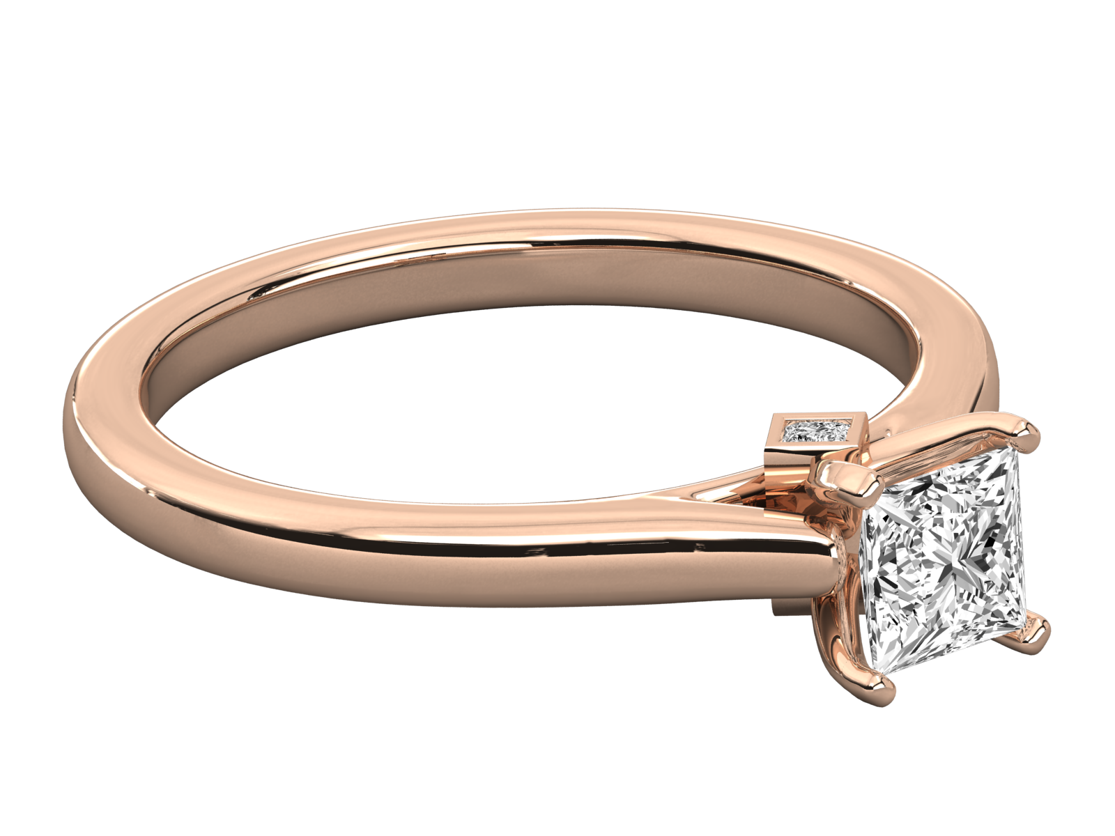 Keeva Jewels Princess Cut Diamond Solitaire Ring - KJR5180