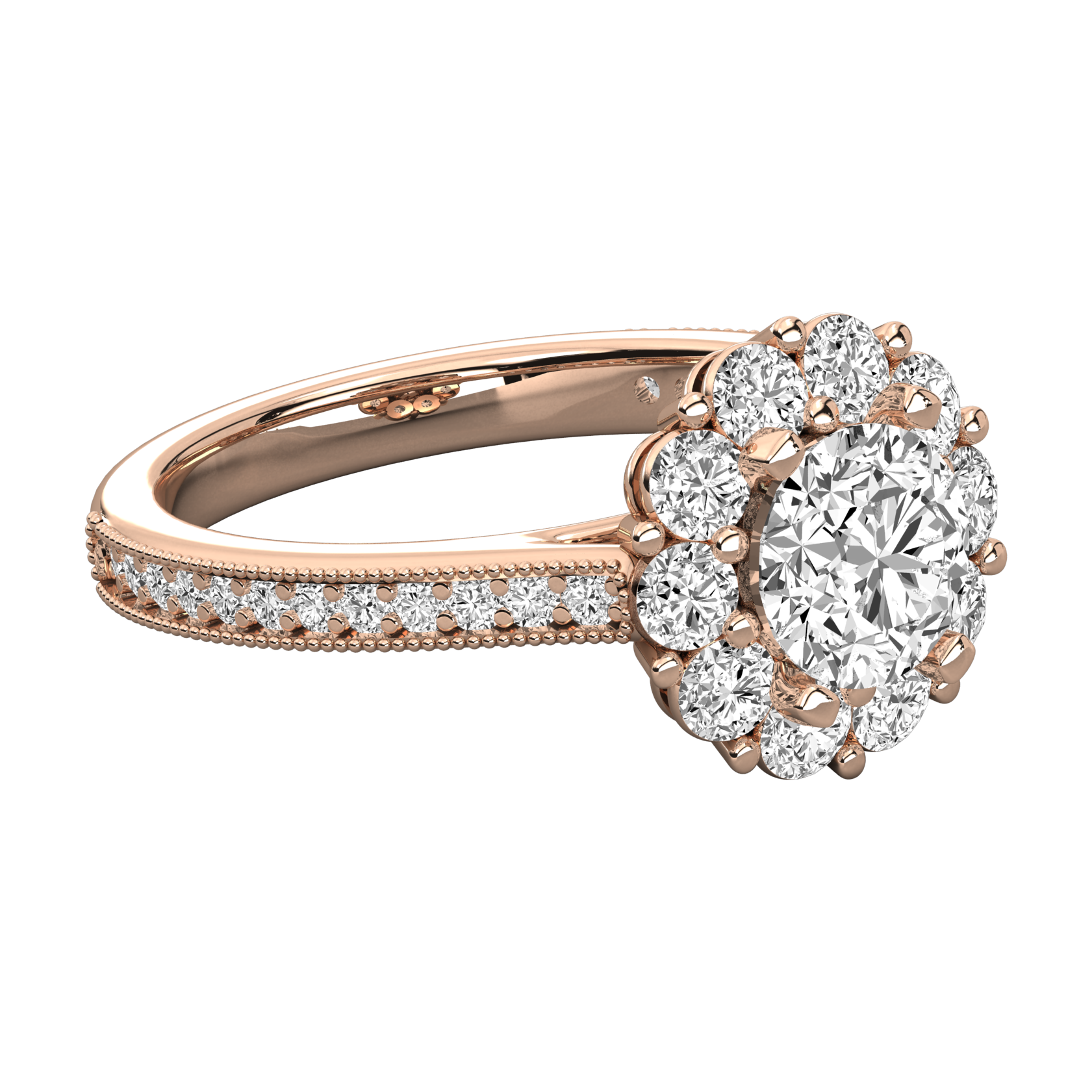 Keeva Jewels Round Diamond Halo Engagement Ring - KJR5086