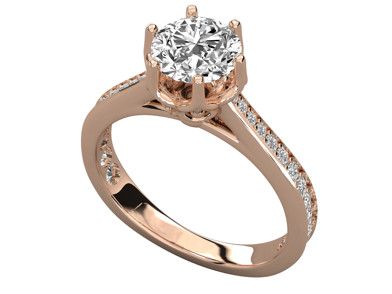 Keeva Jewels Round Diamond Designer Solitaire Wedding Ring - KJR5182