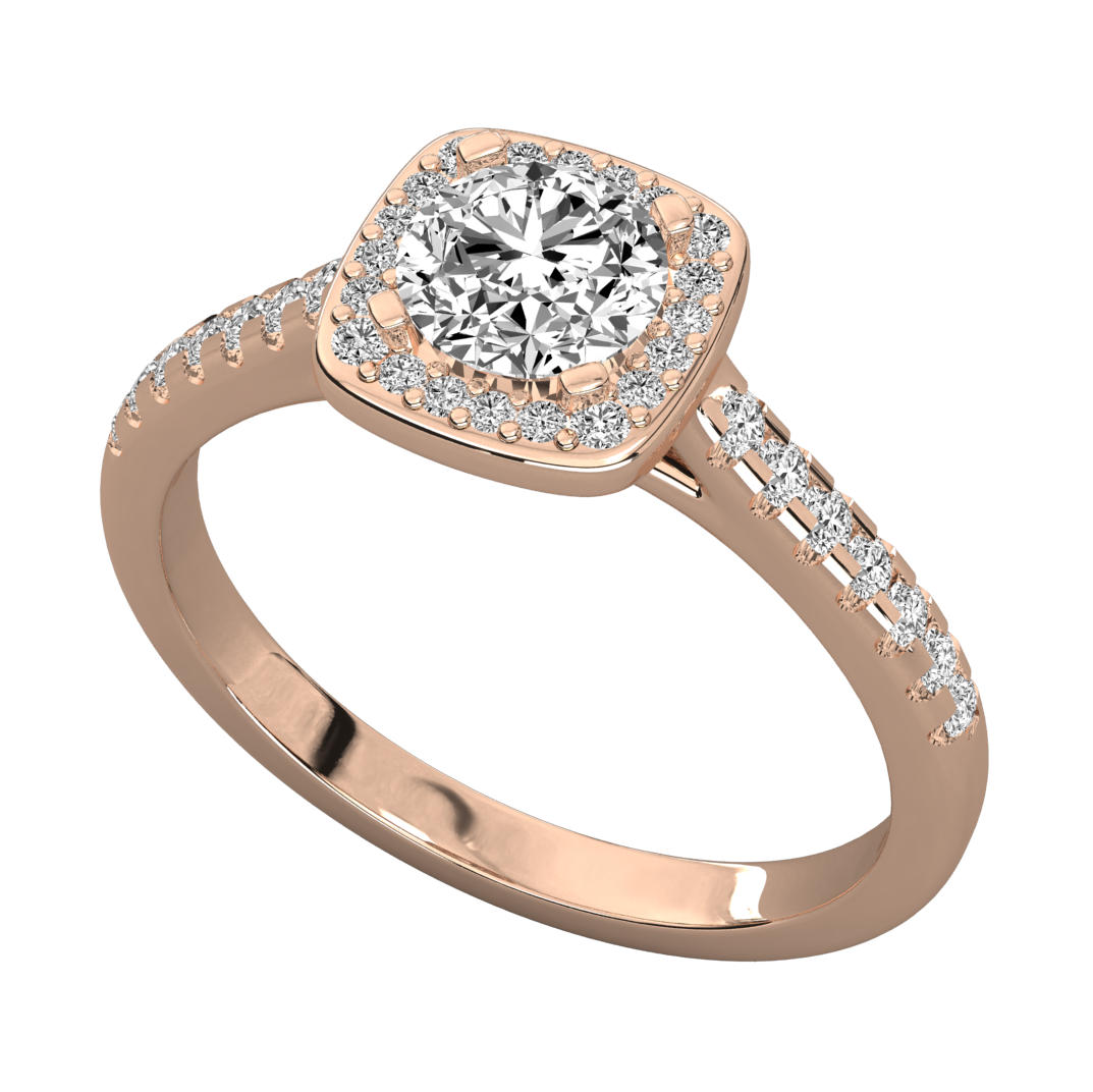 Keeva Jewels Round Diamond Halo Engagement Ring - KJR5092