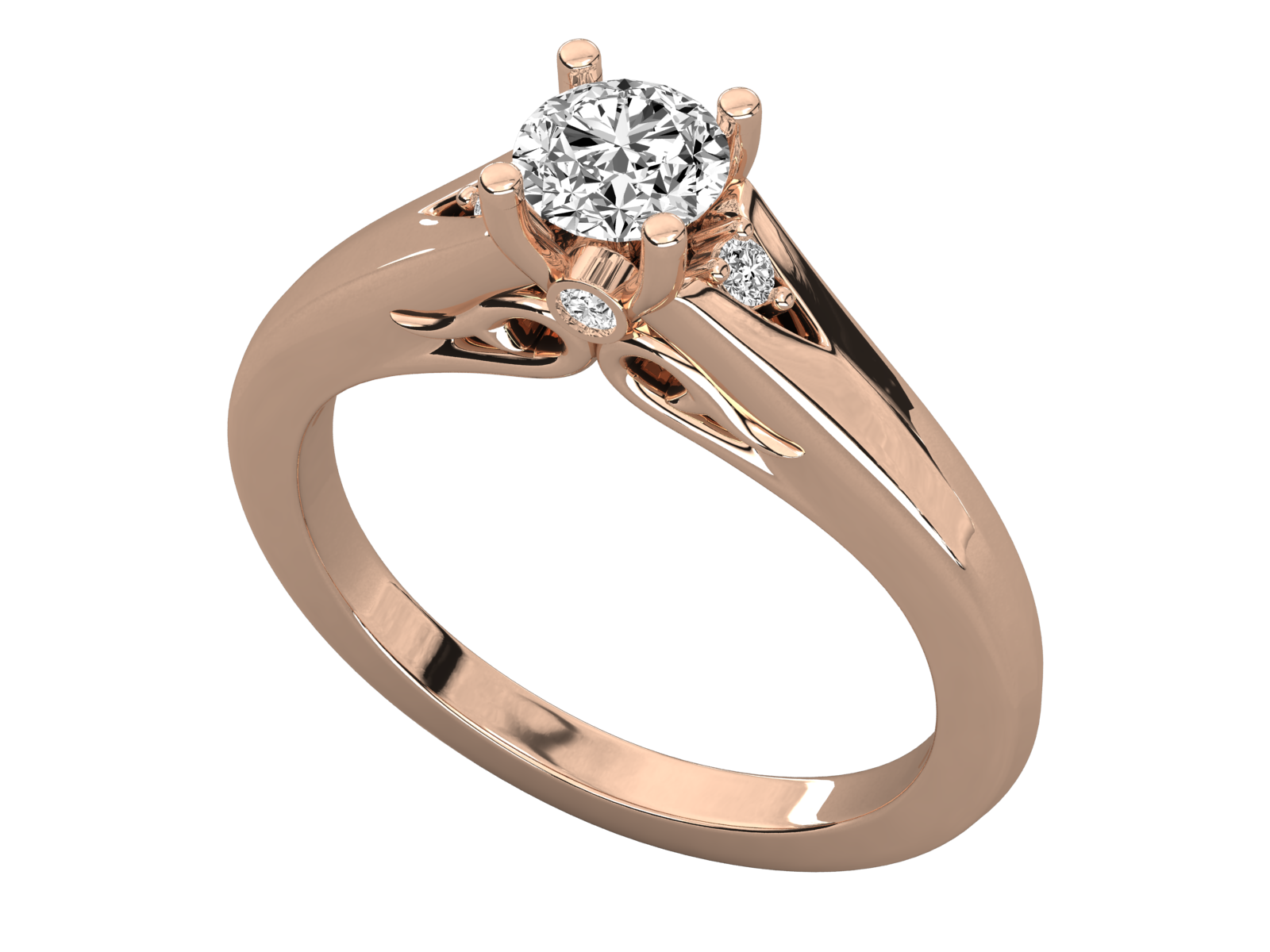 Keeva Jewels Round Diamond 3 Stone Solitaire Wedding Ring - KJR5190