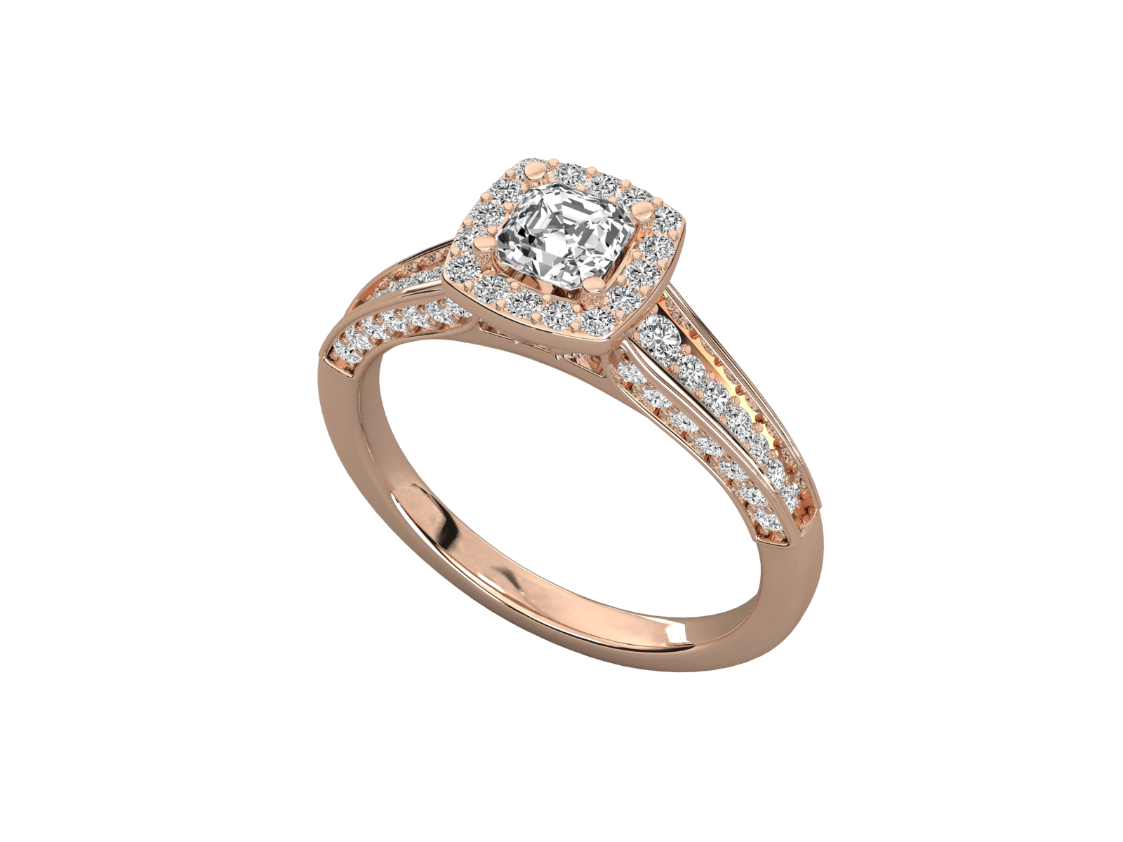 Keeva Jewels Round Diamond Square Halo Engagement Ring - KJR5116