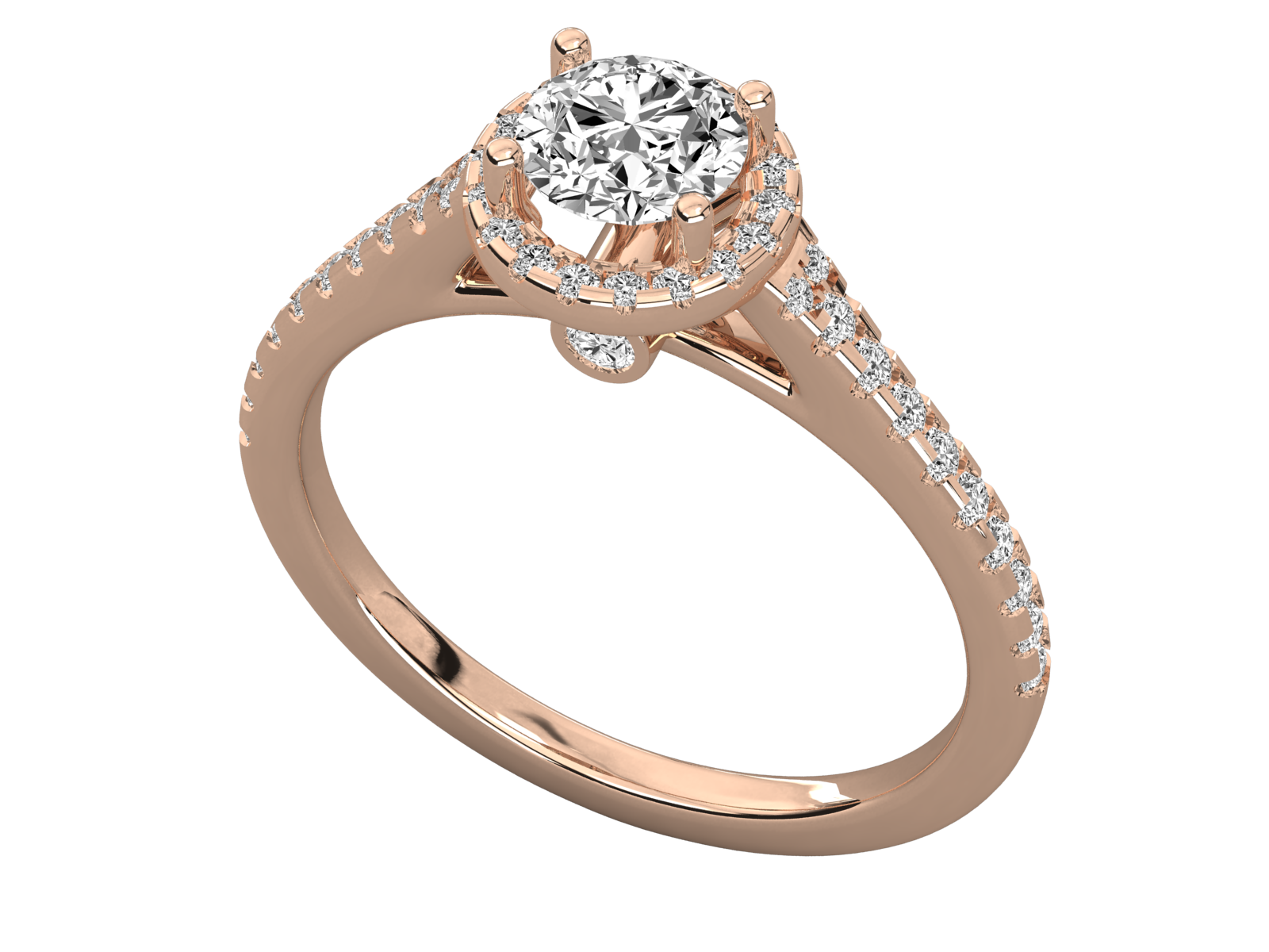 Keeva Jewels Round Diamond Halo Engagement Ring - KJR5114