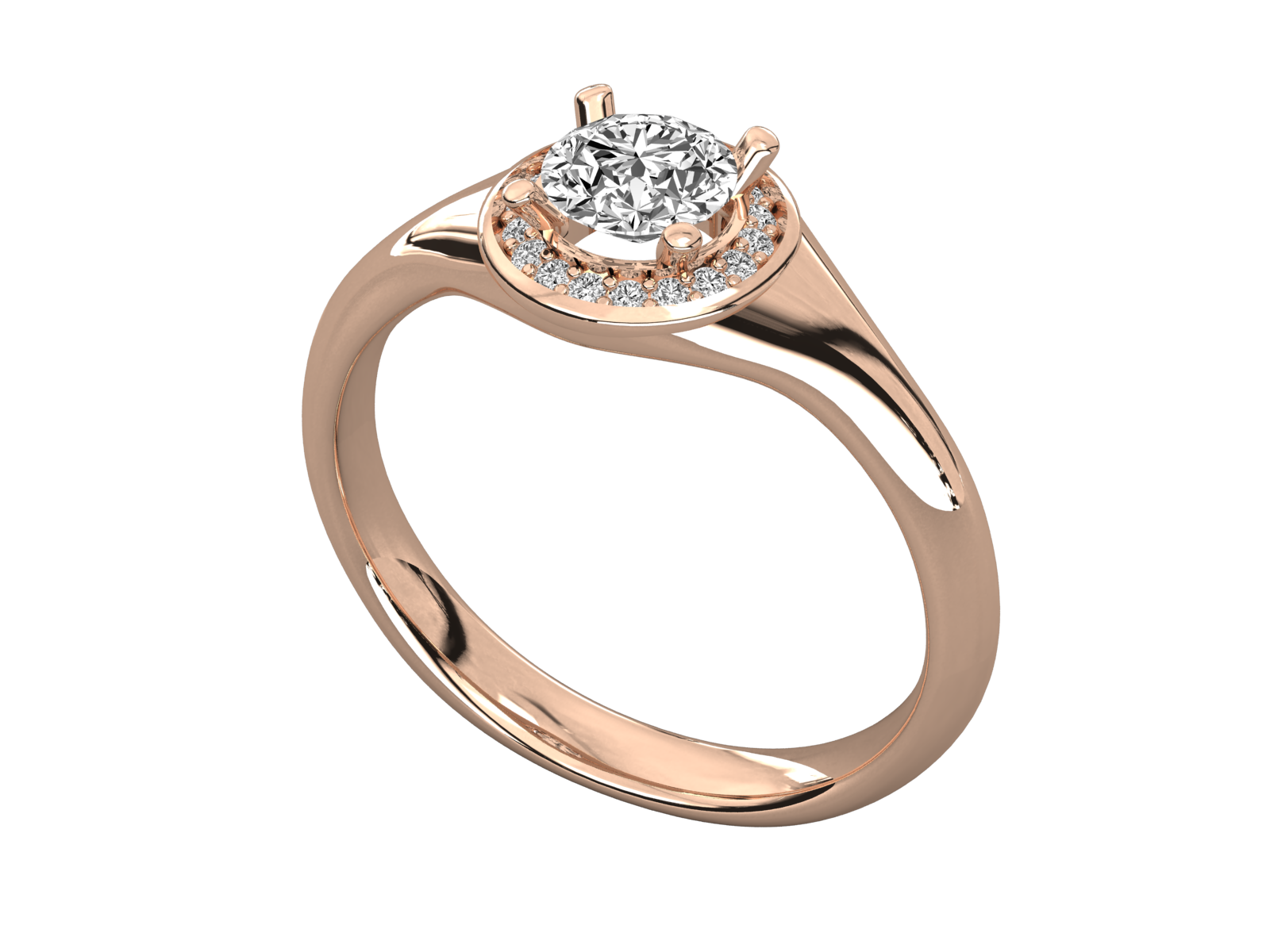 Keeva Jewels Round Diamond Halo Engagement Ring - KJR5105