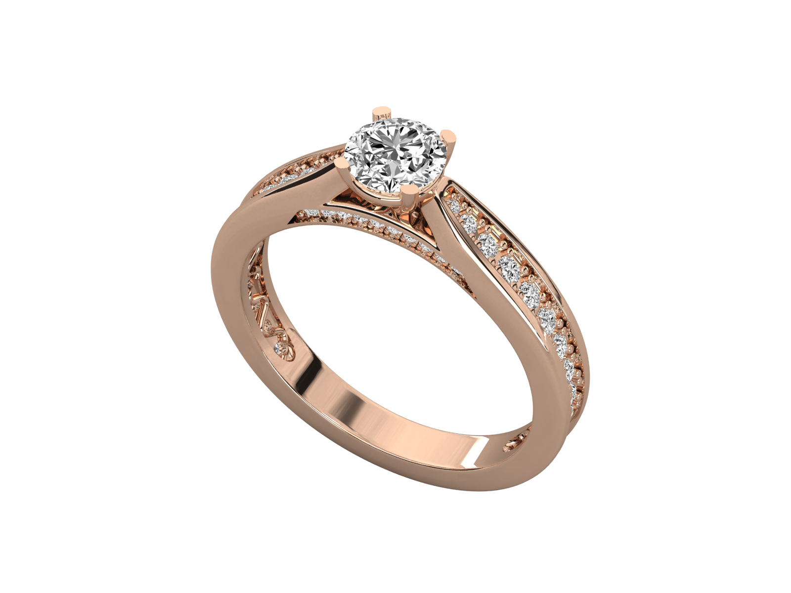 Keeva Jewels Round Diamond Solitaire Wedding Band - KJR5139