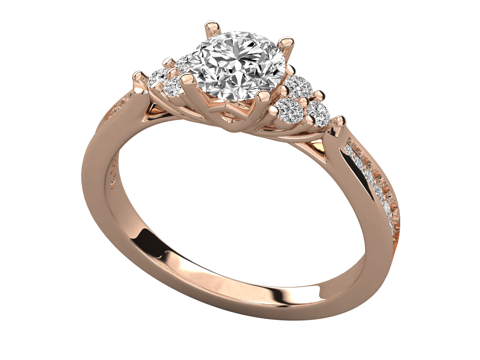 Keeva Jewels Rpund Diamond Larissa Halo Engagement Ring - KJR5173