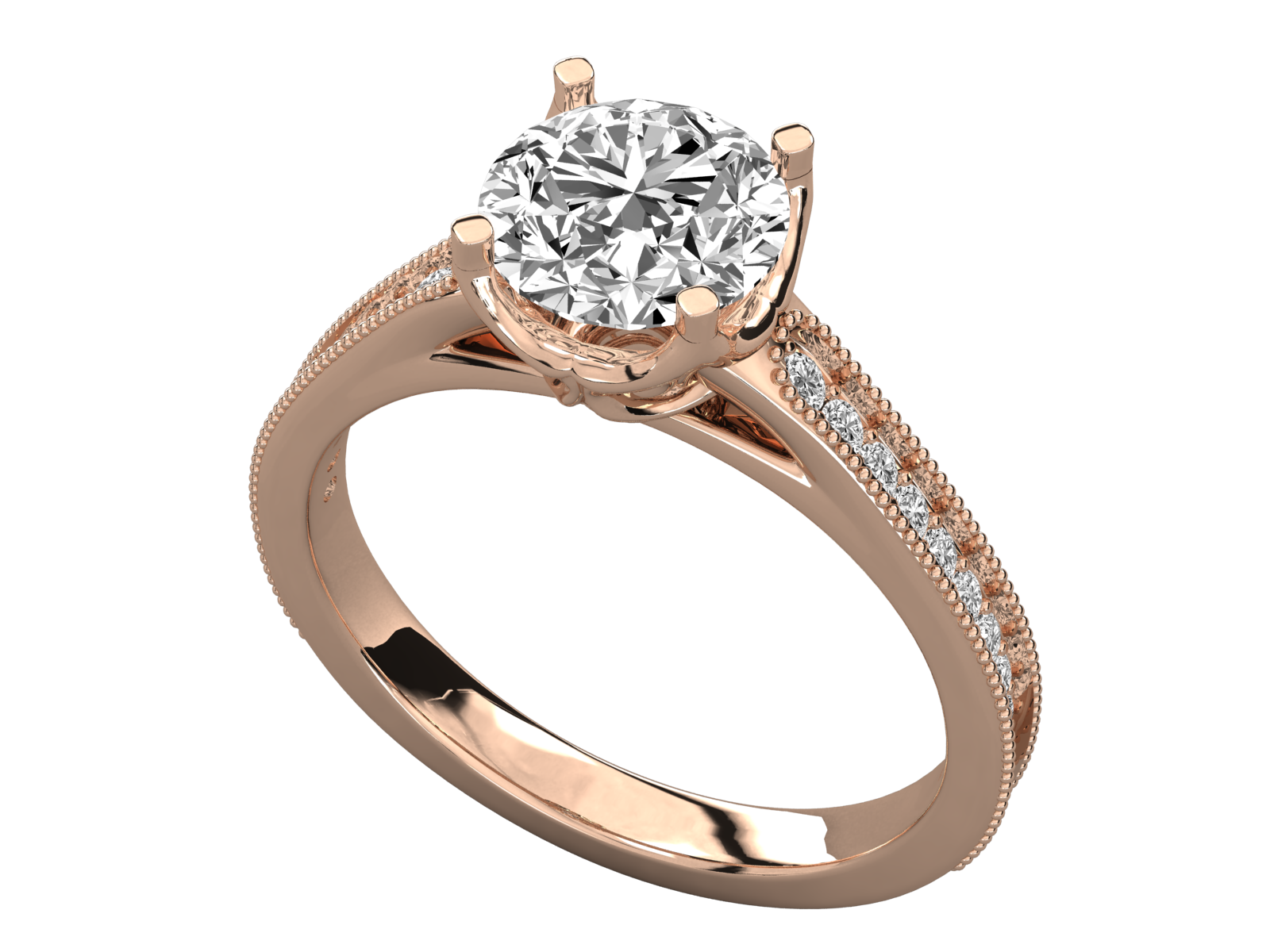 Keeva Jewels Round Diamond Designer Solitaire Wedding Ring - KJR5184