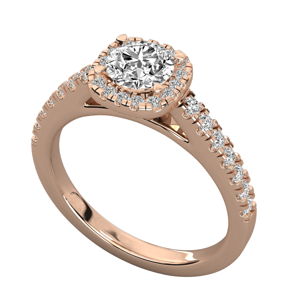 Keeva Jewels Round Diamond Halo Engagement Ring - KJR5090